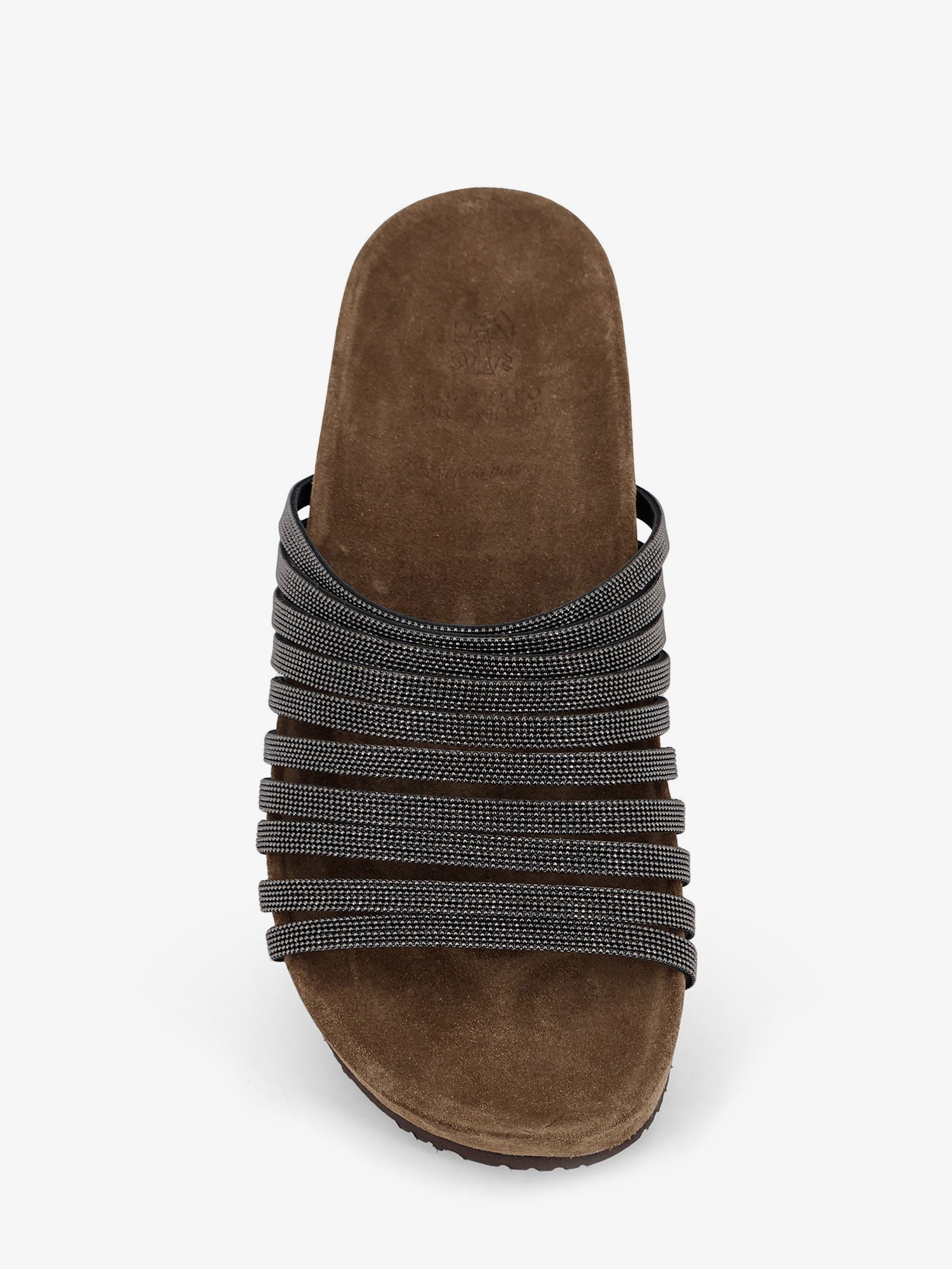 Brunello Cucinelli Leather Sandals With Monili Details