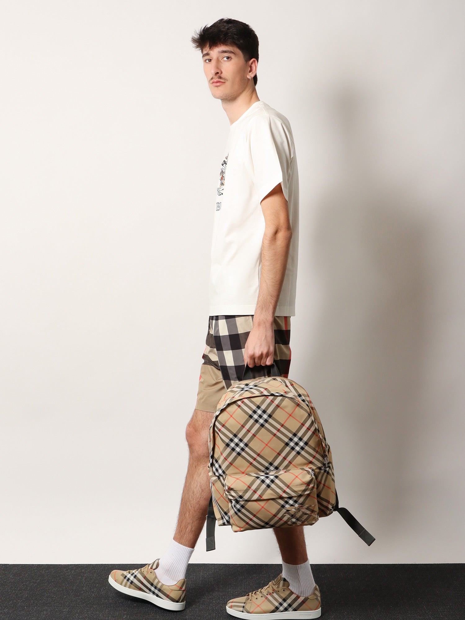 Burberry Essential Backpack With Check Pattern
