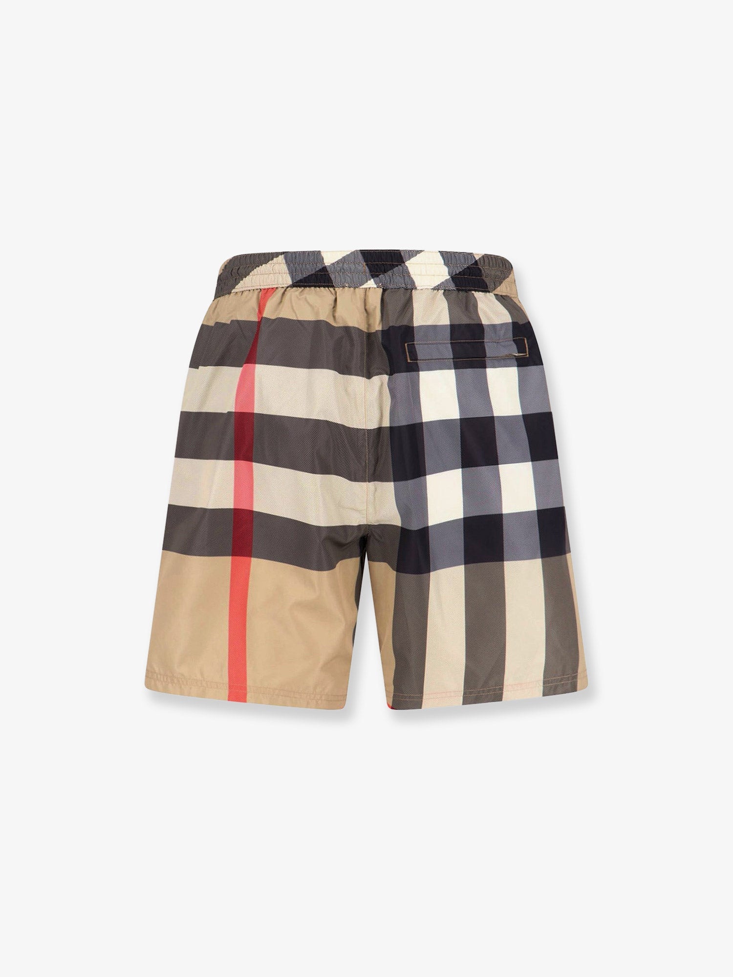 Burberry Nylon Swim Trunk With Check Print