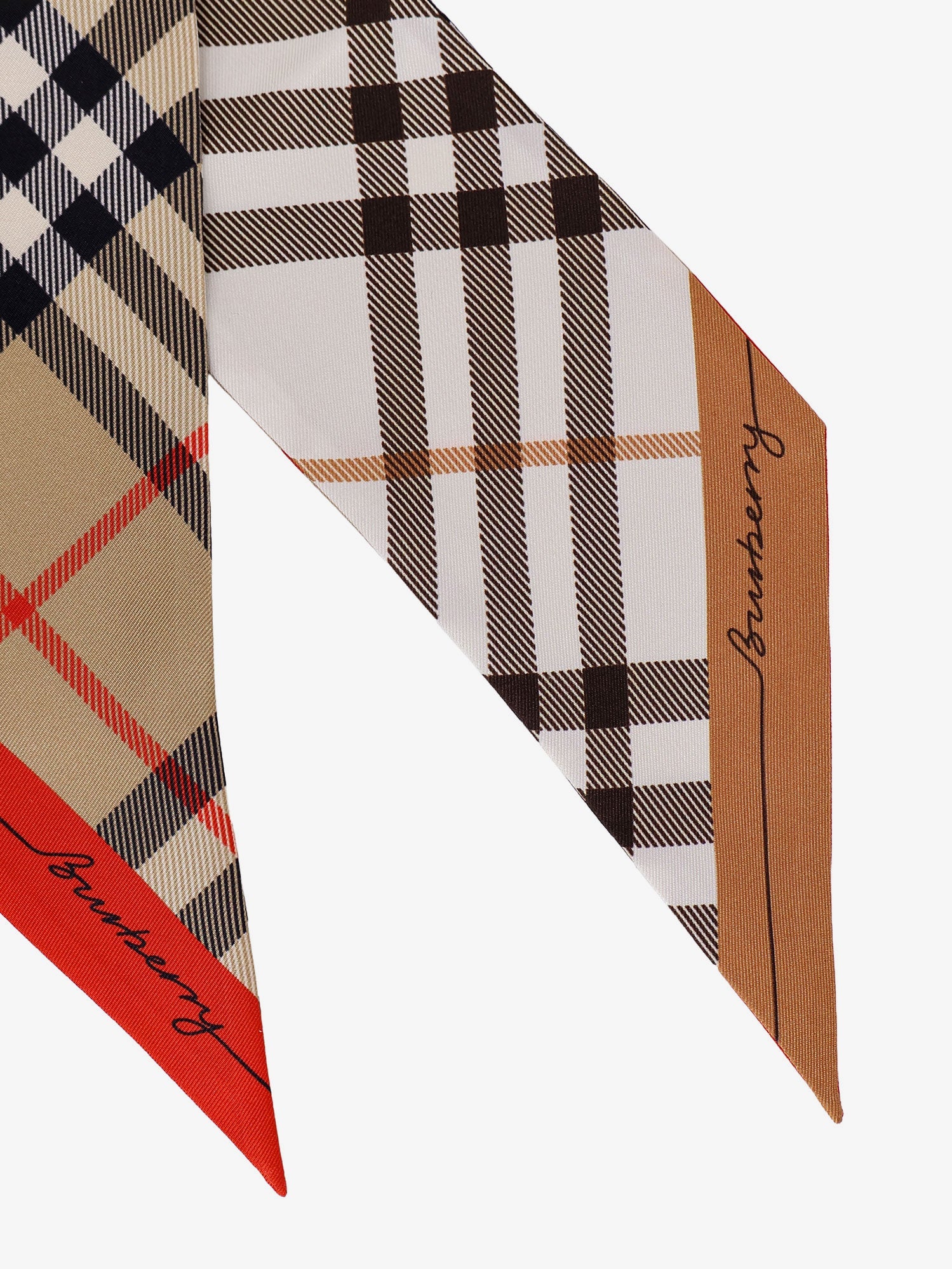 Burberry Silk Bandeau With Check Print