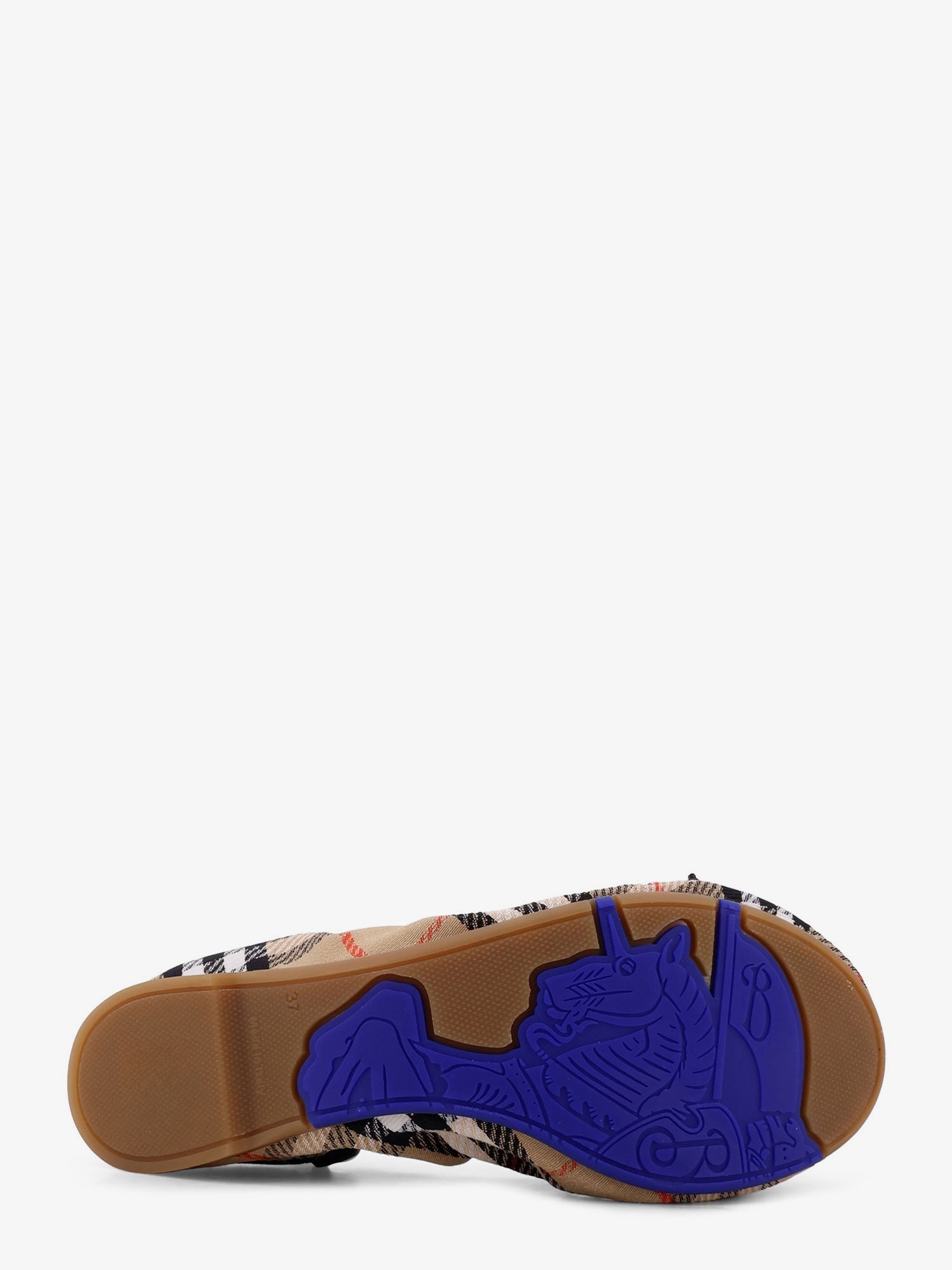 Burberry Fawn Ballerinas With Traditional Check Motif