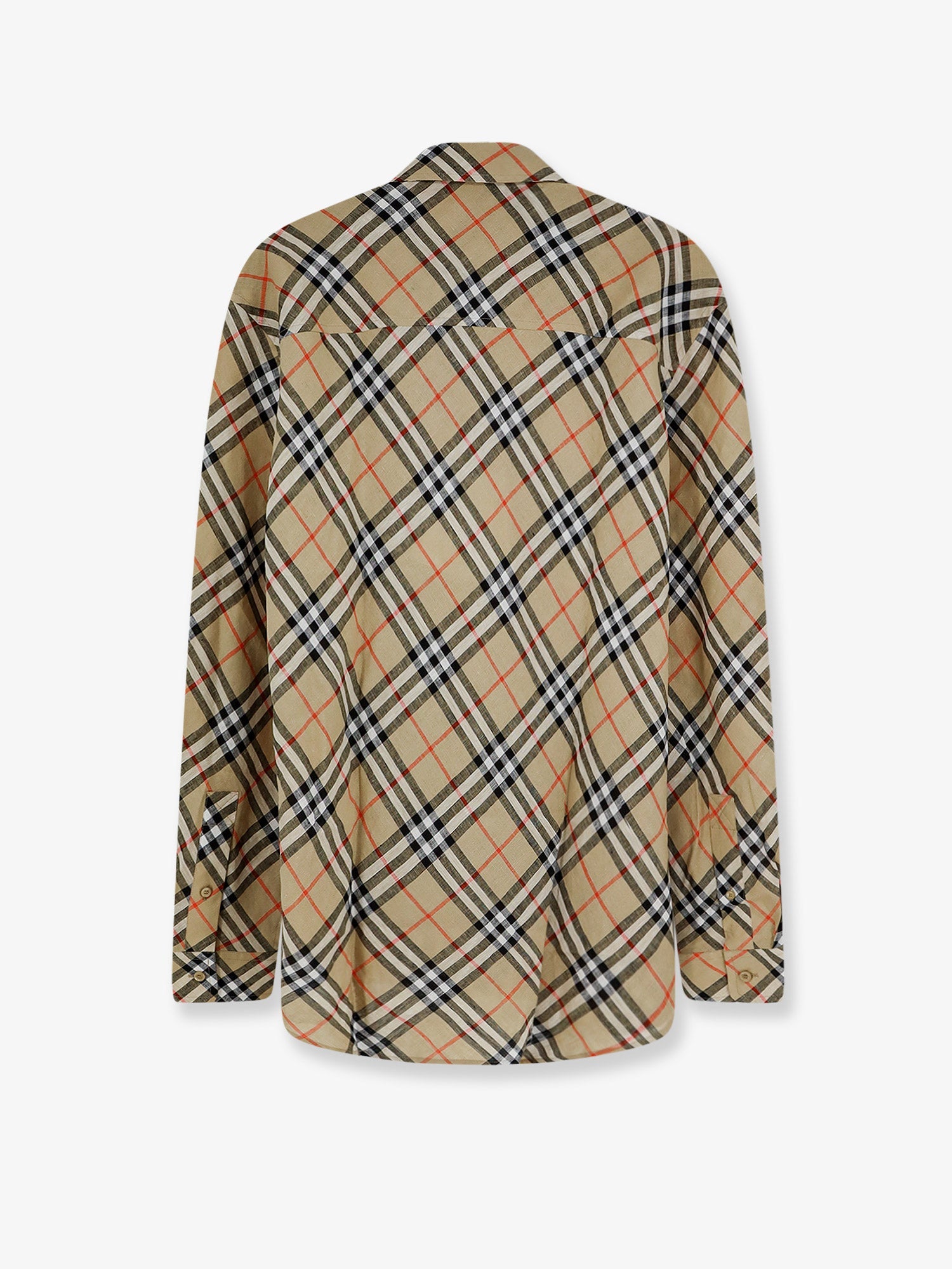 Burberry Linen Shirt With Check Print