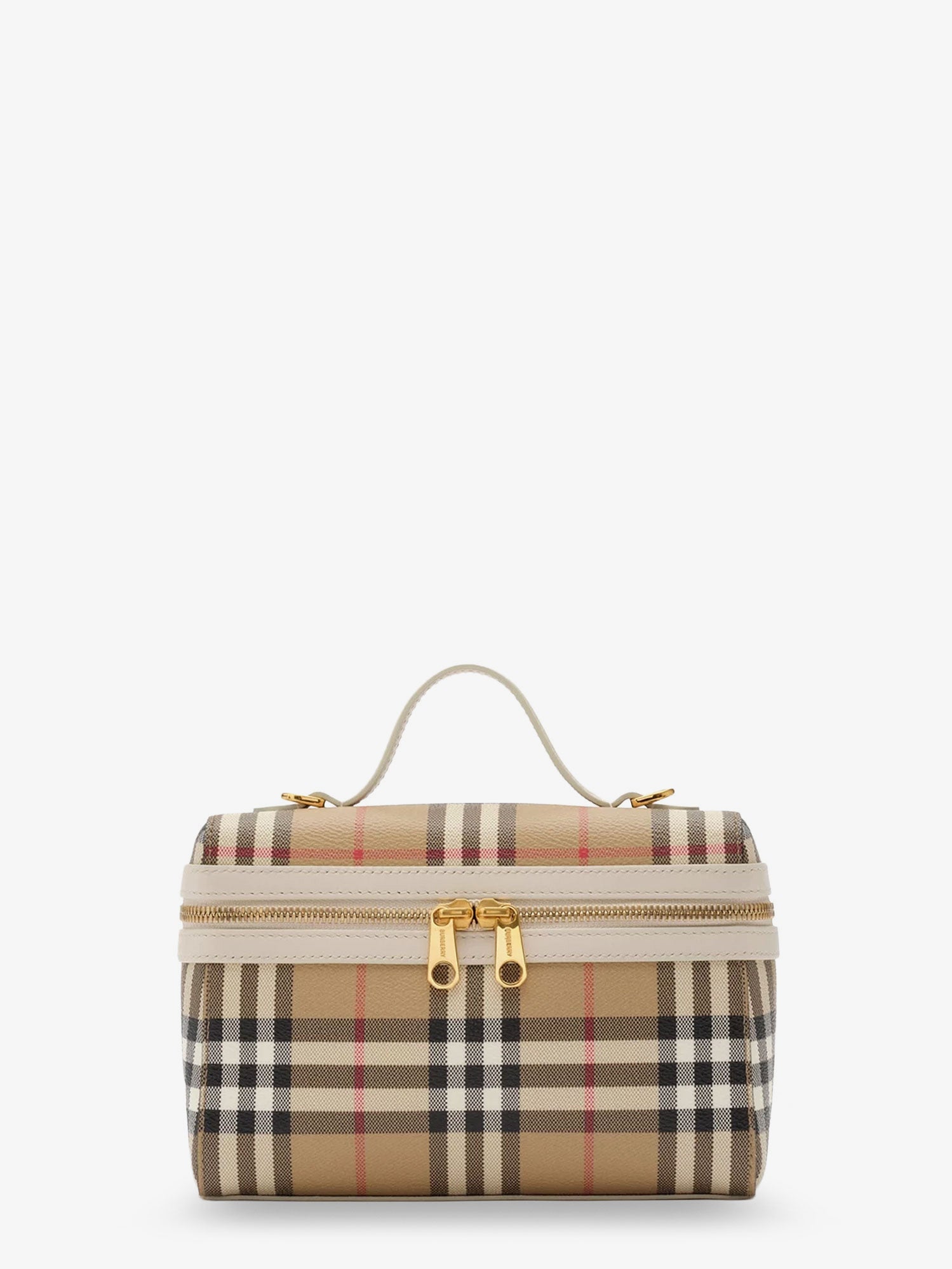 Burberry Coated Canvas Vanity Case With Check Pattern