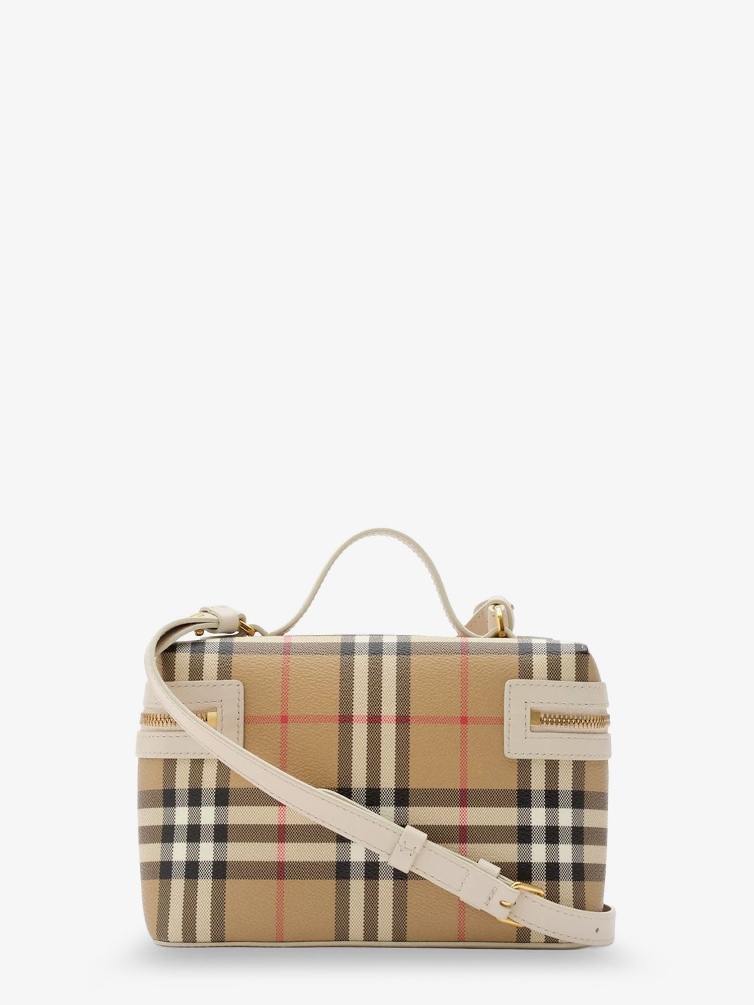 Burberry Coated Canvas Vanity Case With Check Pattern