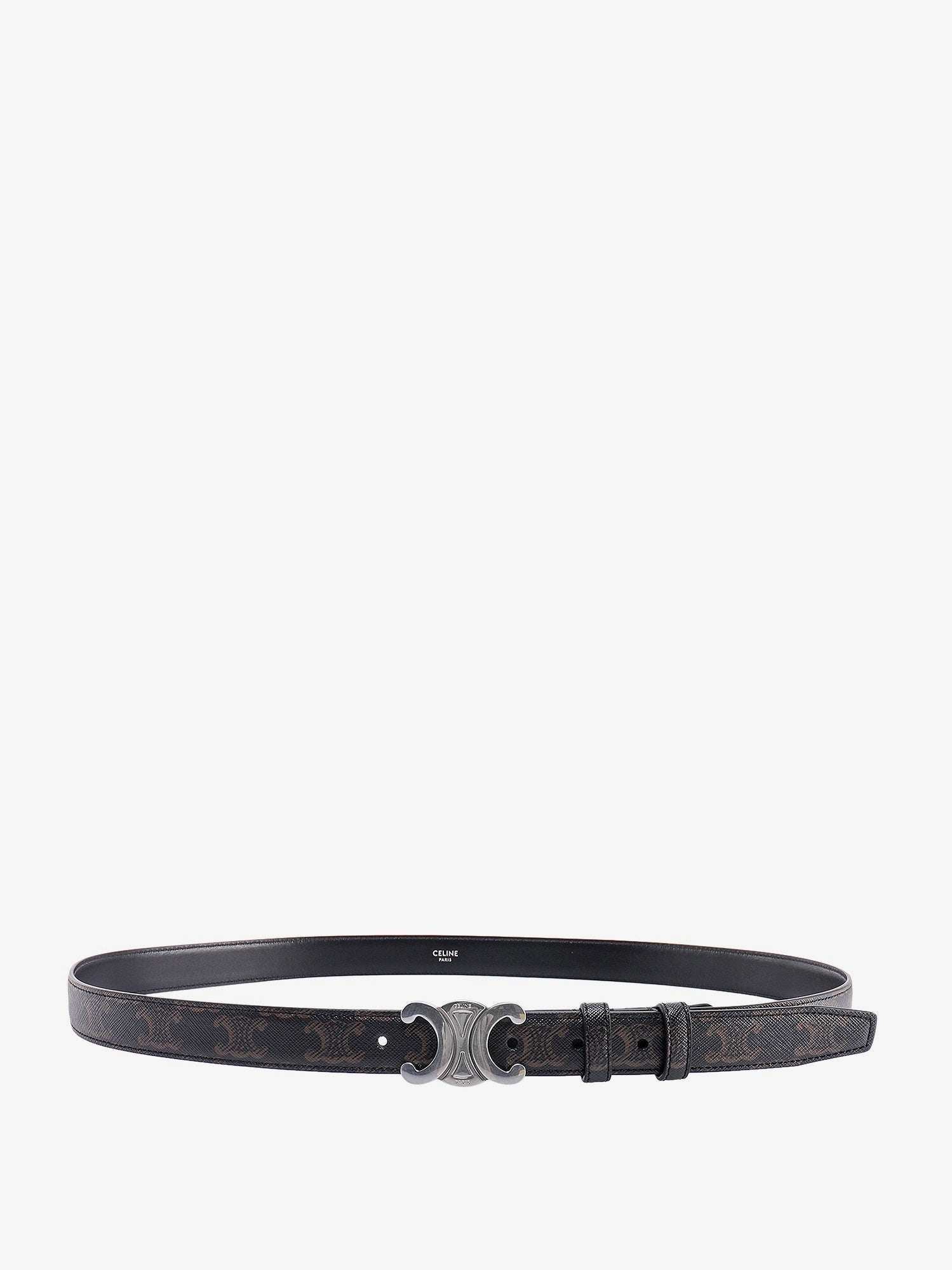 Celine Triomphe Coated Canvas Belt