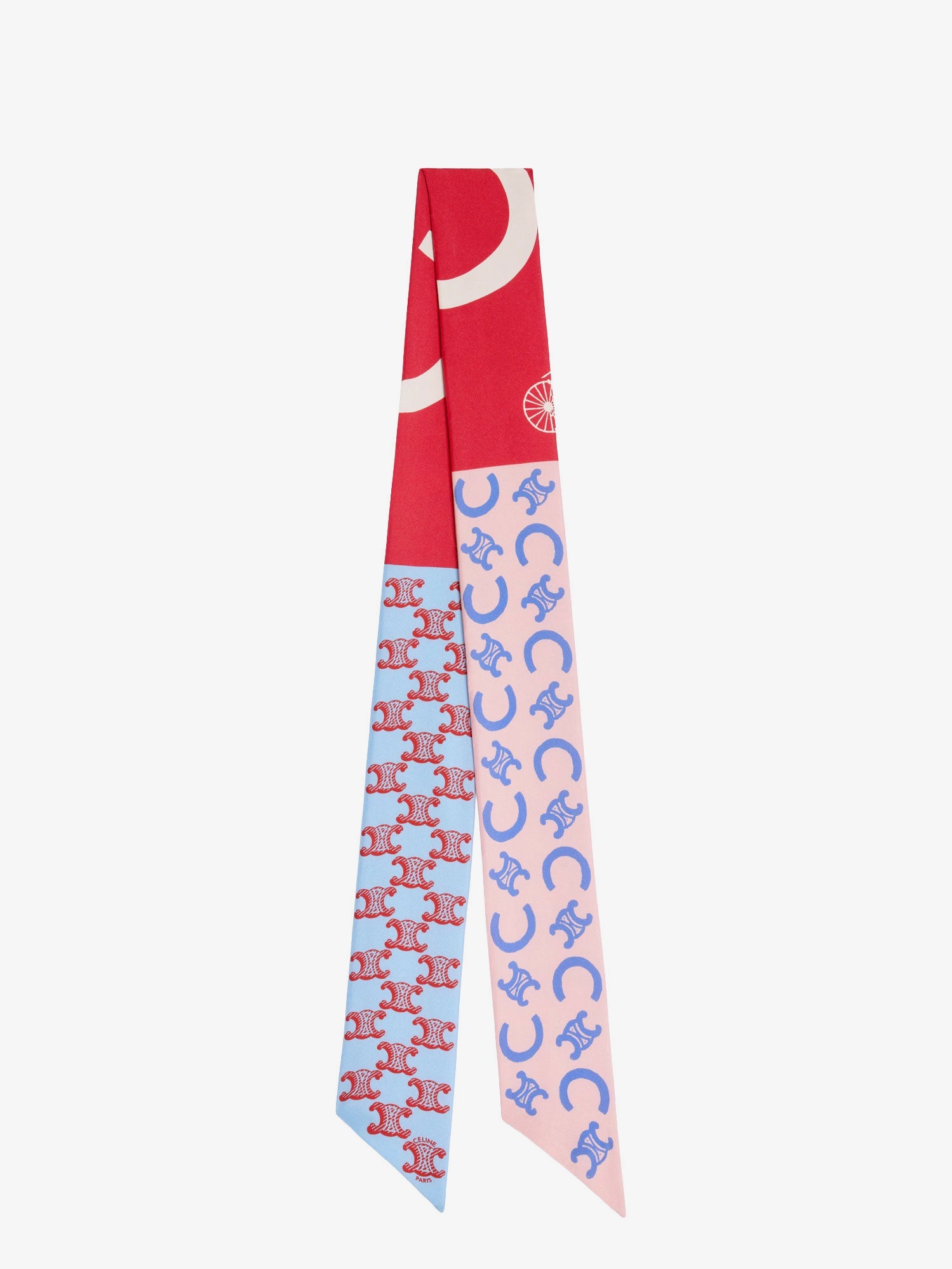 Celine Silk Scarf With All-over Triomphe Logo