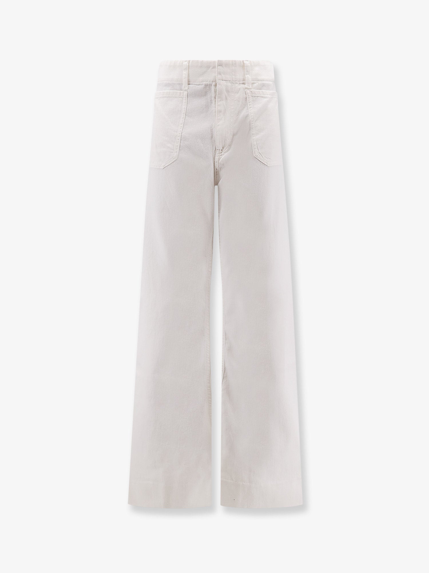 Celine Cotton Trousers With Triomphe Embroidery
