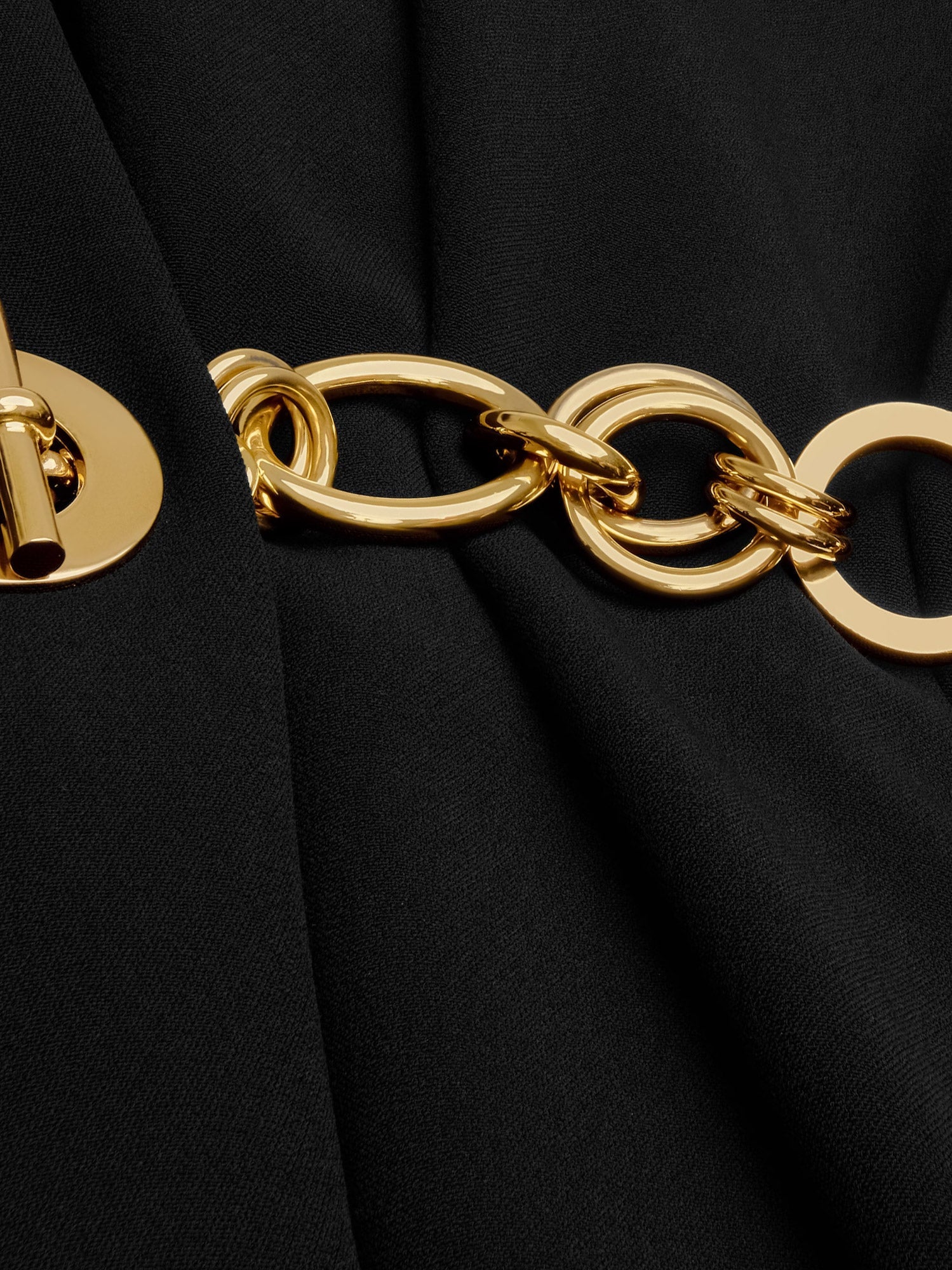 Celine Wrap Dress With Gold Metal Charms