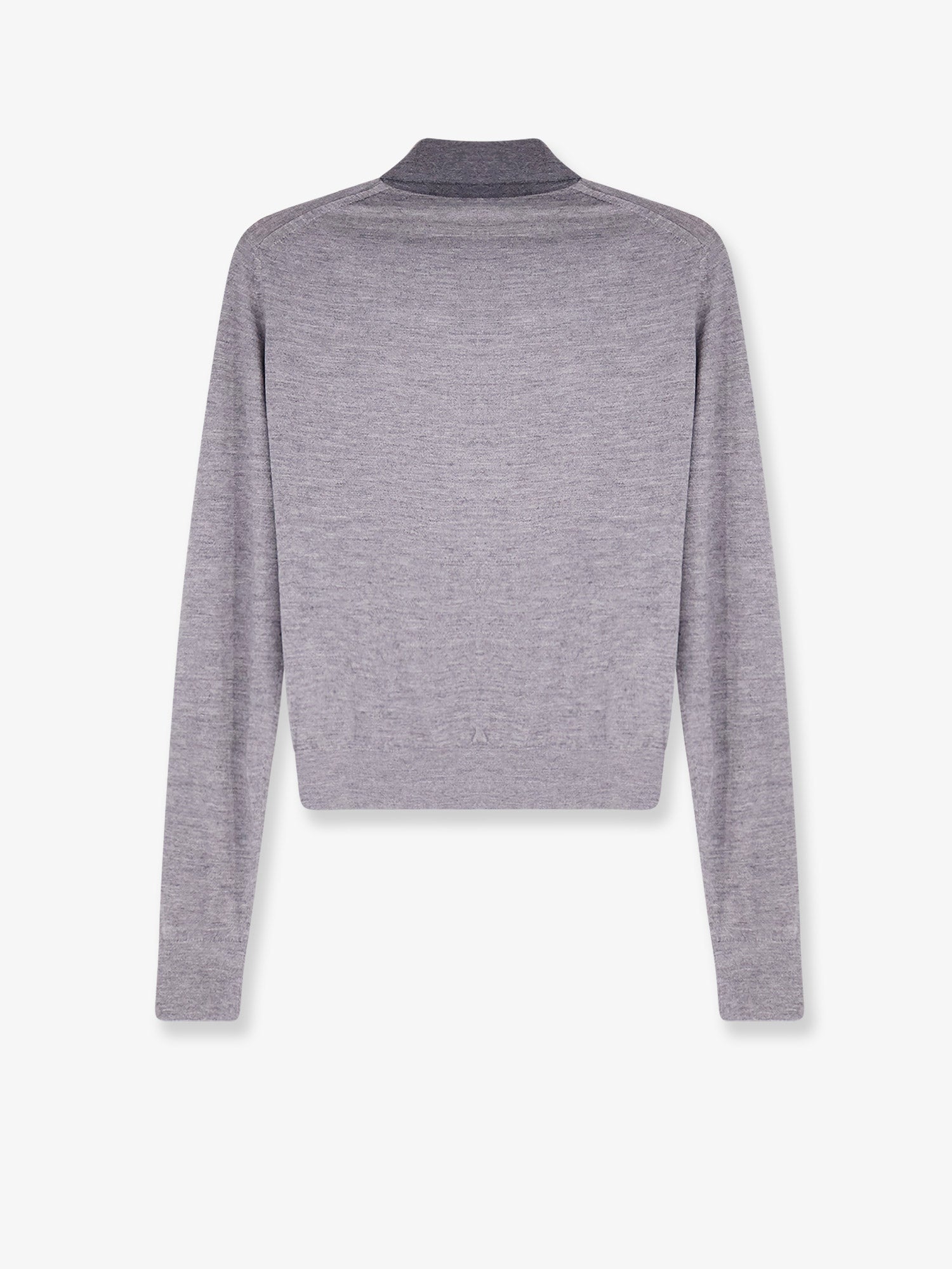 Celine Cashmere And Silk Polo Shirt With Embroidery Logo On The Front