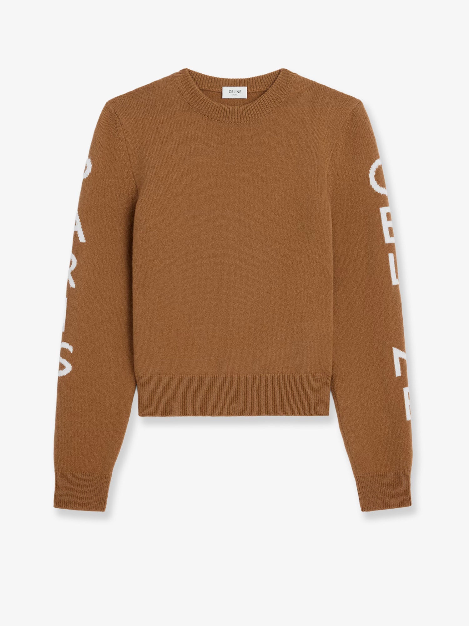 Celine Wool Sweater With Logo Inlay