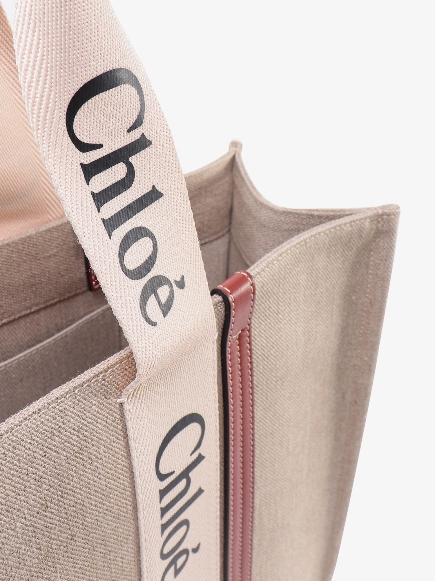Chloé Woody Linen Shoulder Bag