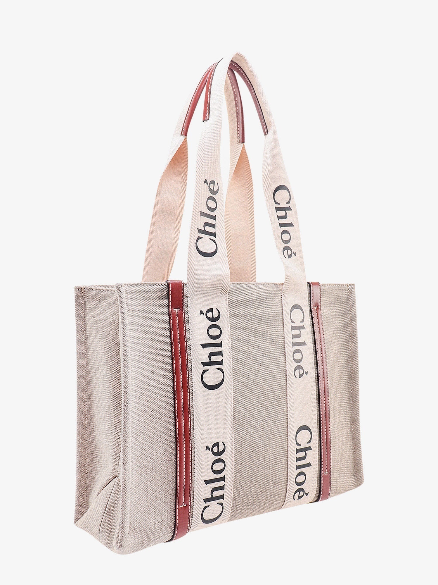 Chloé Woody Linen Shoulder Bag