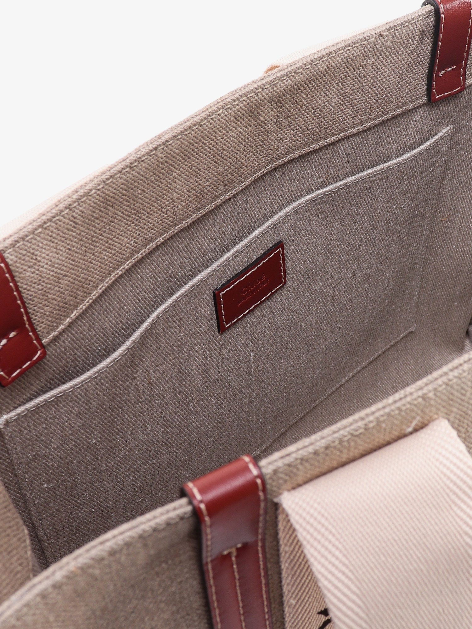 Chloé Woody Linen Shoulder Bag