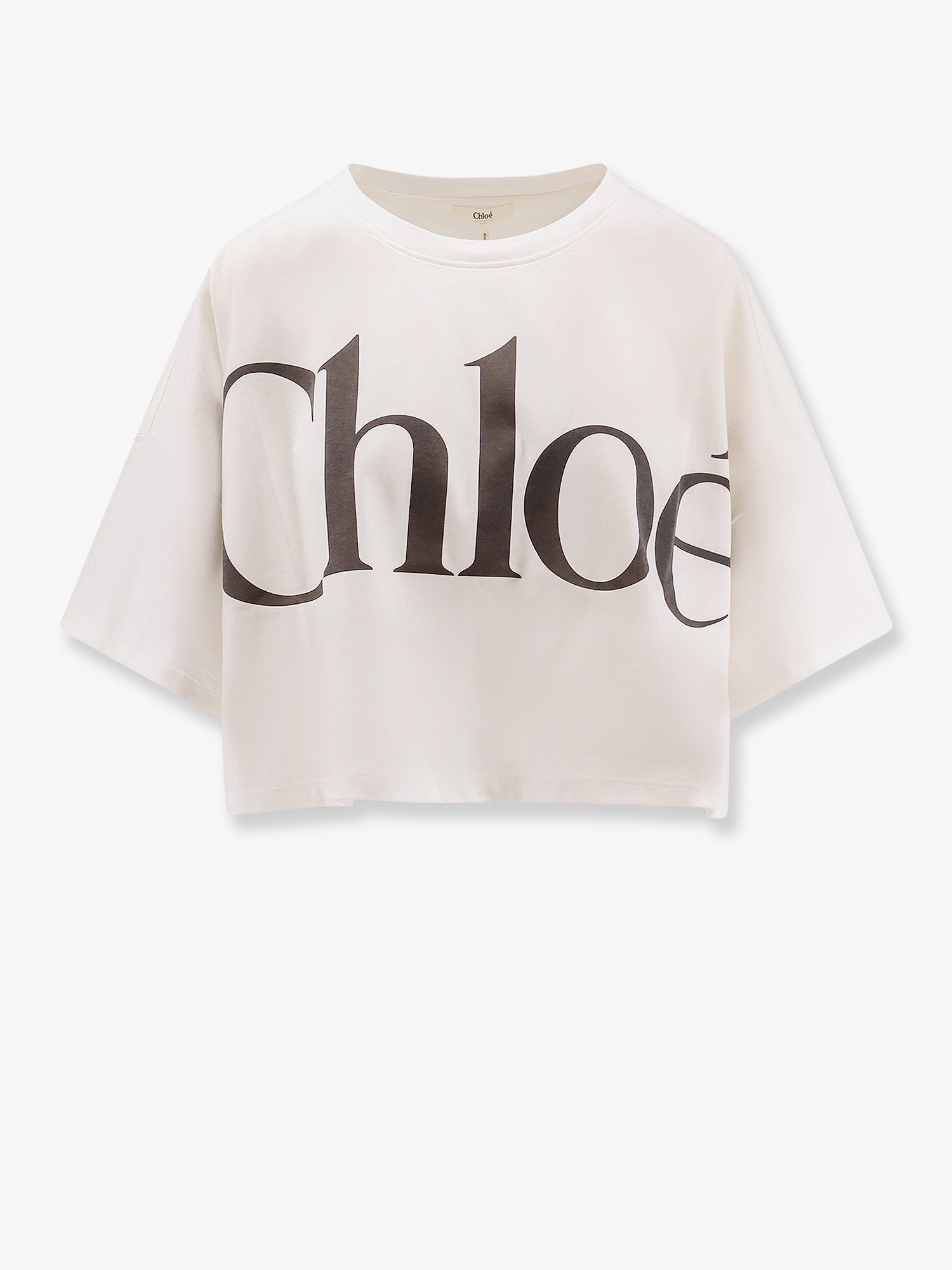 Chloé Cotton T-shirt With Maxi Logo On The Front