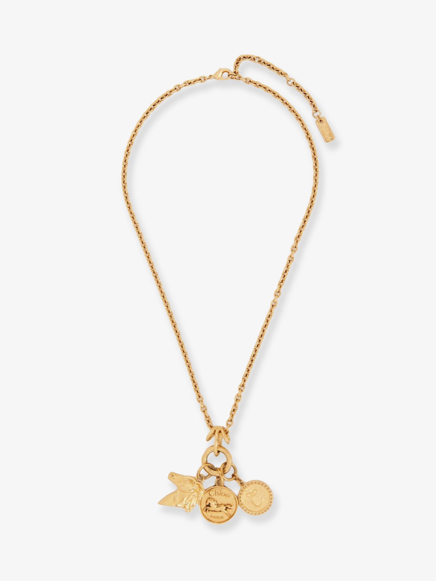 Chloé Brass Necklace With Charms