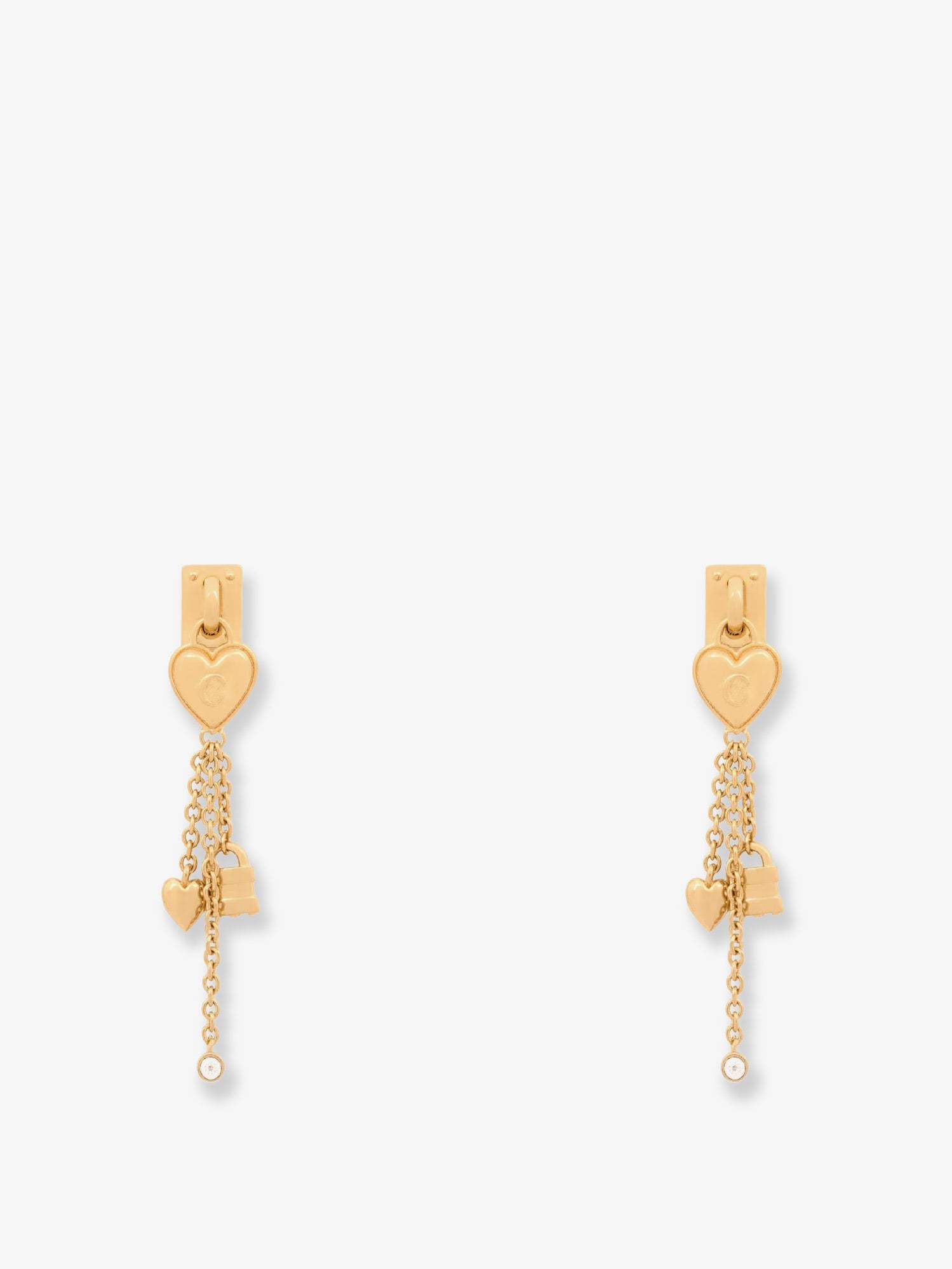 Chloé Mini Paddington Brass Earrings