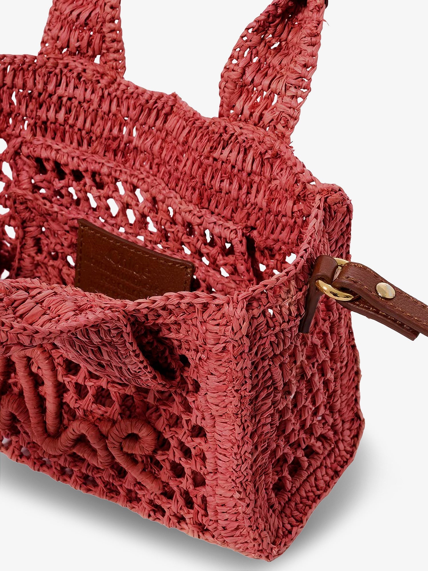 Chloé Summer Banana Raffia Crossbody Bag