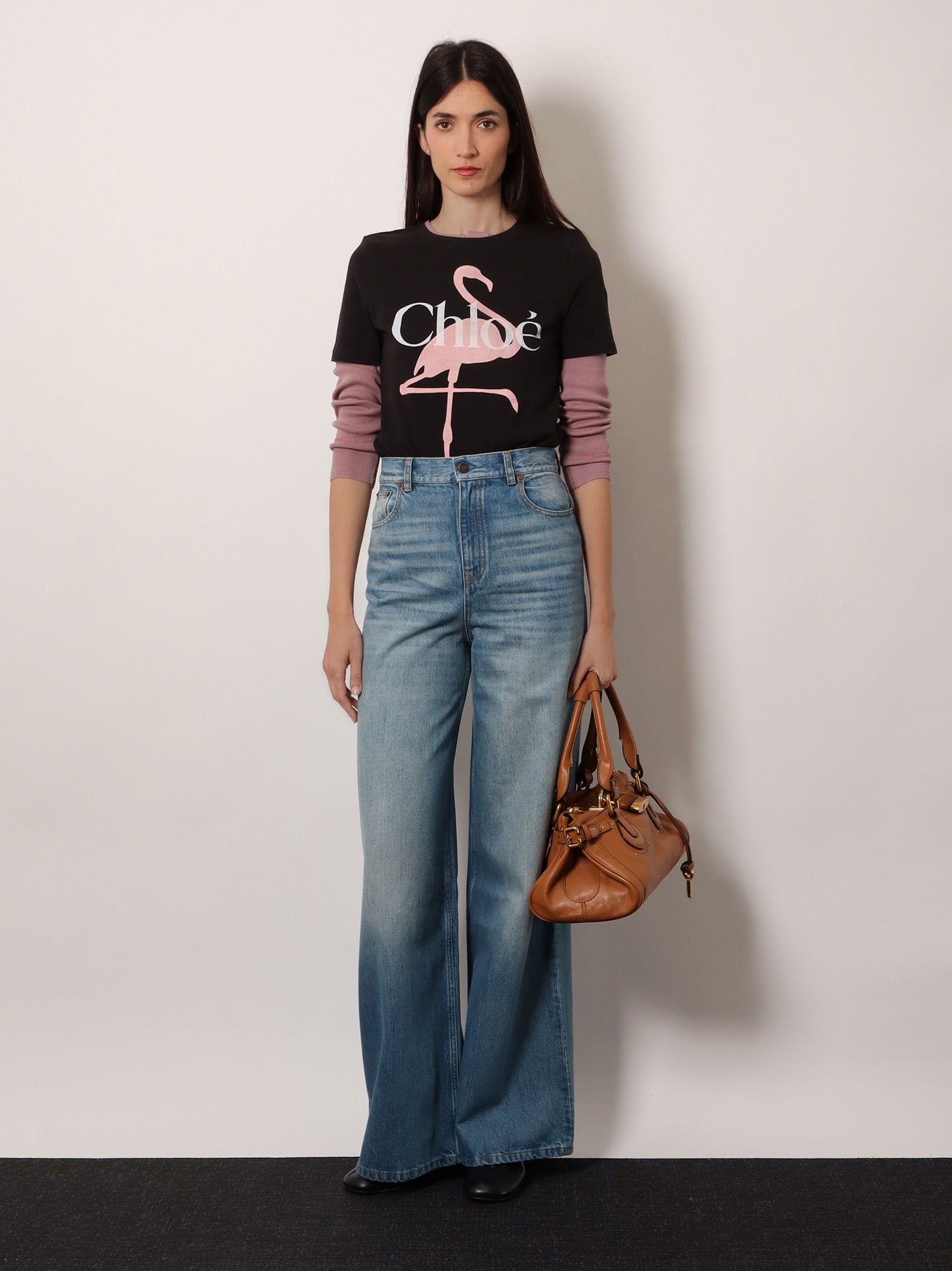 Chloé Blue Denim Jeans With Logo Label On The Back