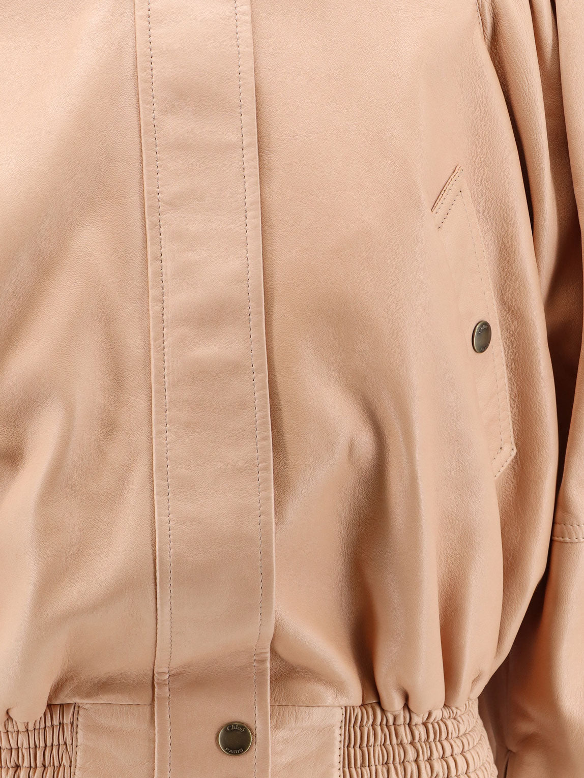 Chloé Leather Jacket With Stitched Profiles