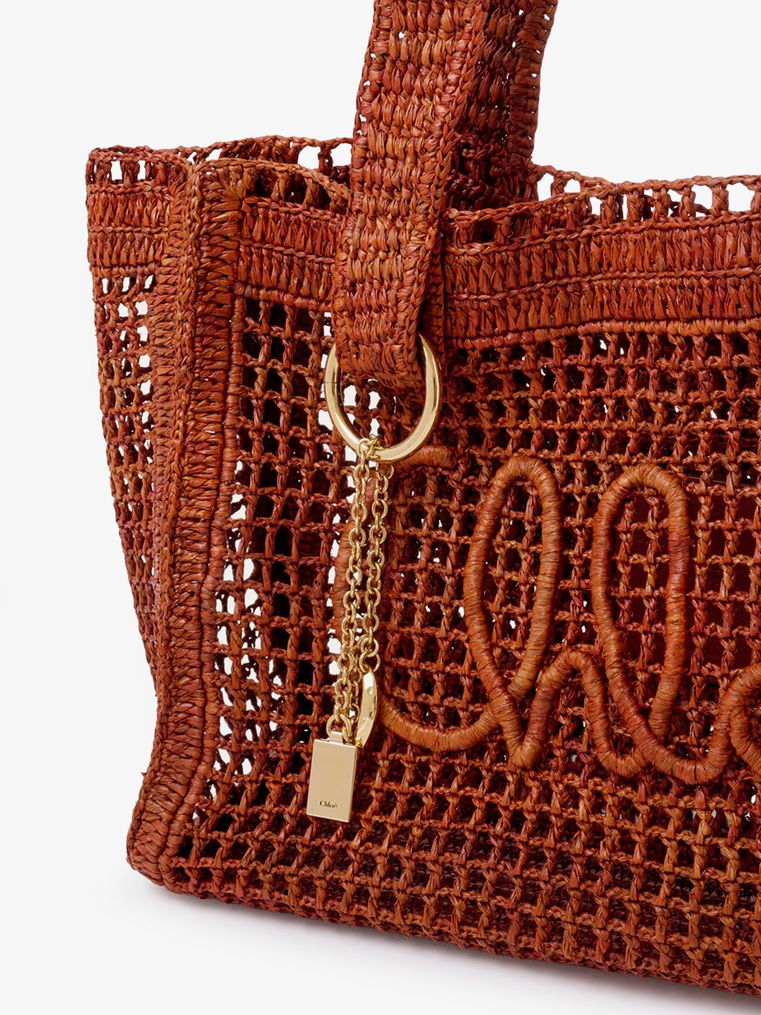 Chloé East-west Summer Banana Raffia Shoulder Bag