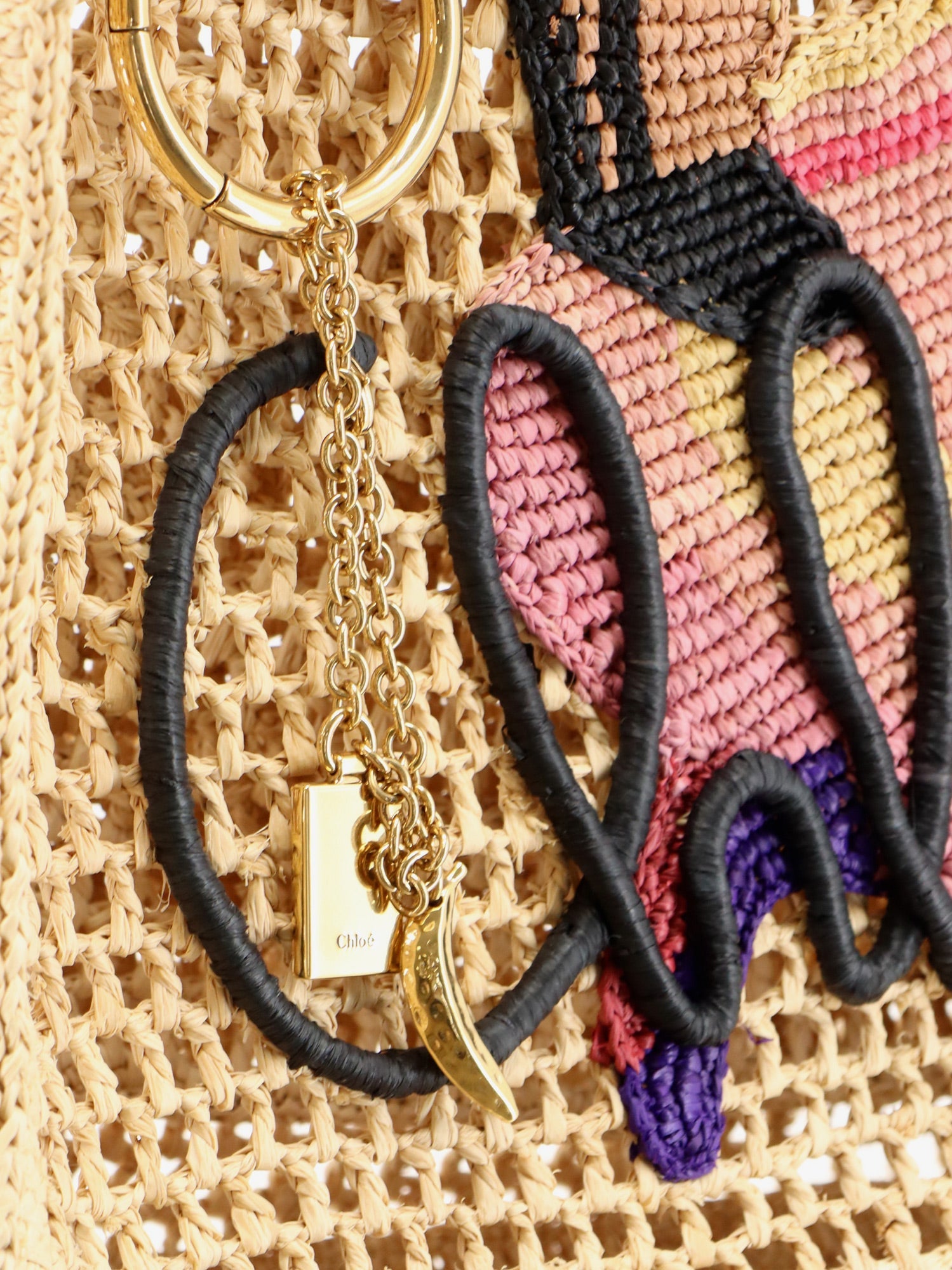 Chloé East-west Summer Banana Raffia Shoulder Bag