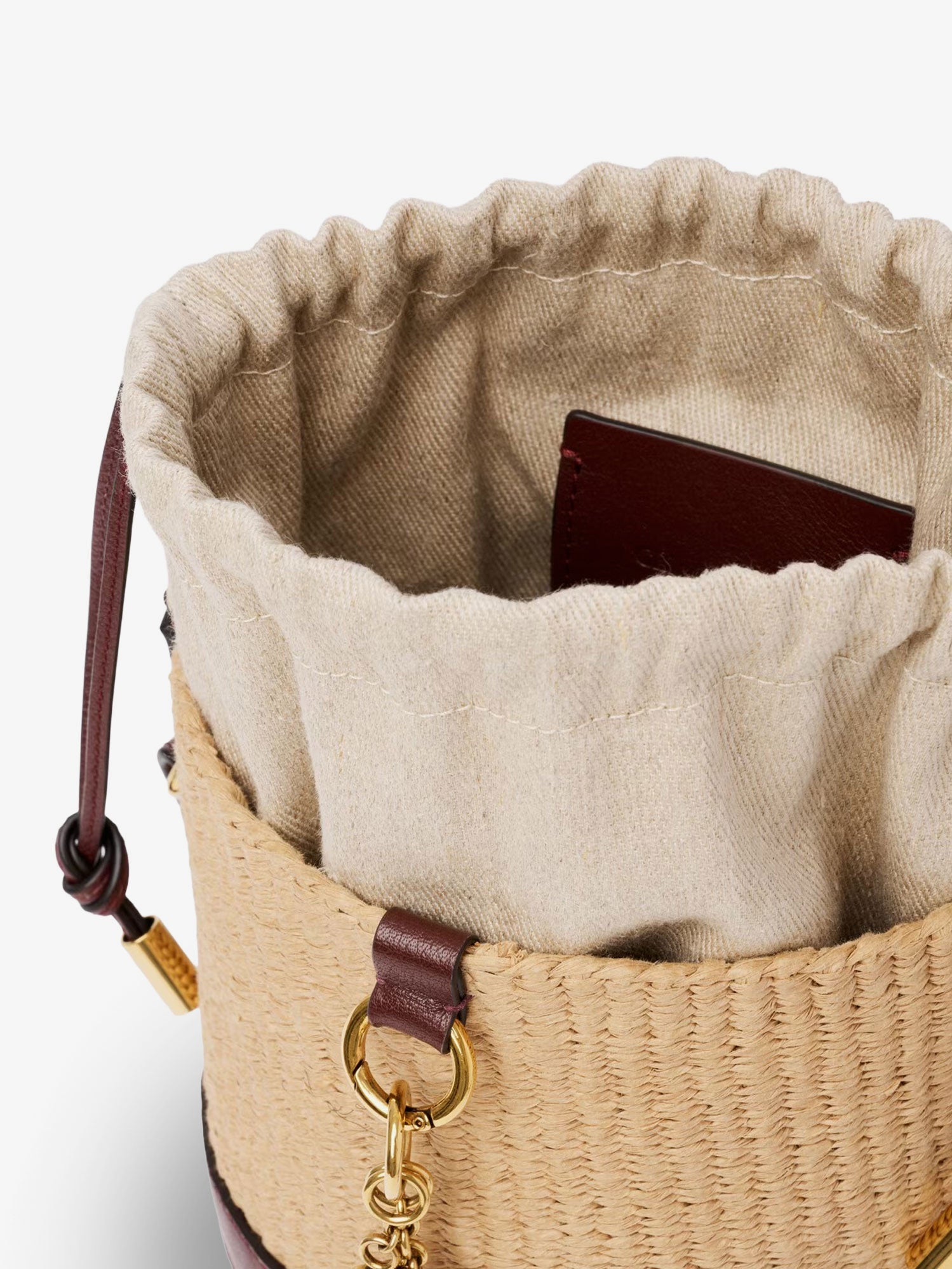 Chloé Chloé Charms Natural Fibers Bucket Bag