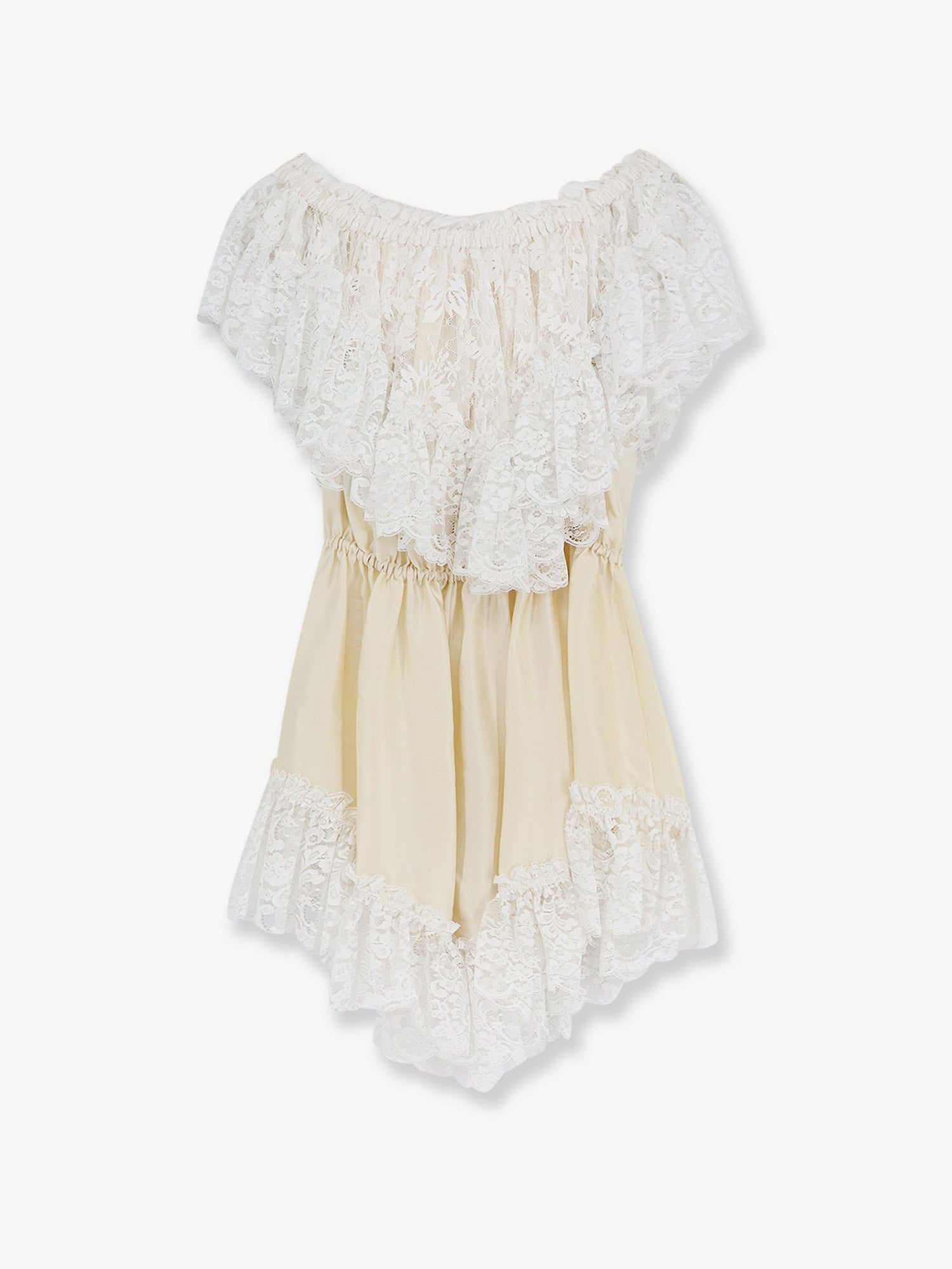 Chloé Silk Jumpsuit With Lace Ruffles