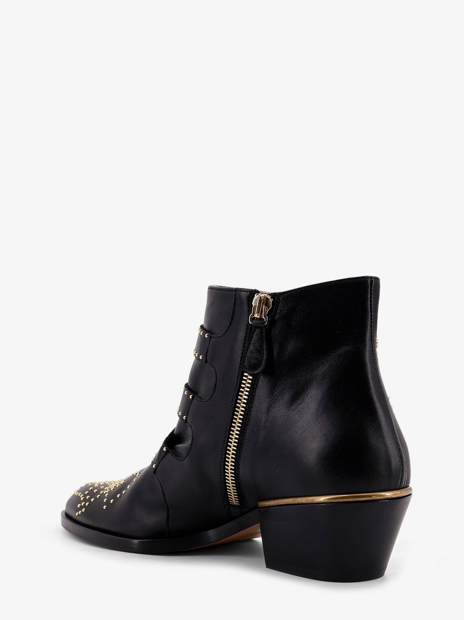 Chloé Leather Susan Boots With Metal Details