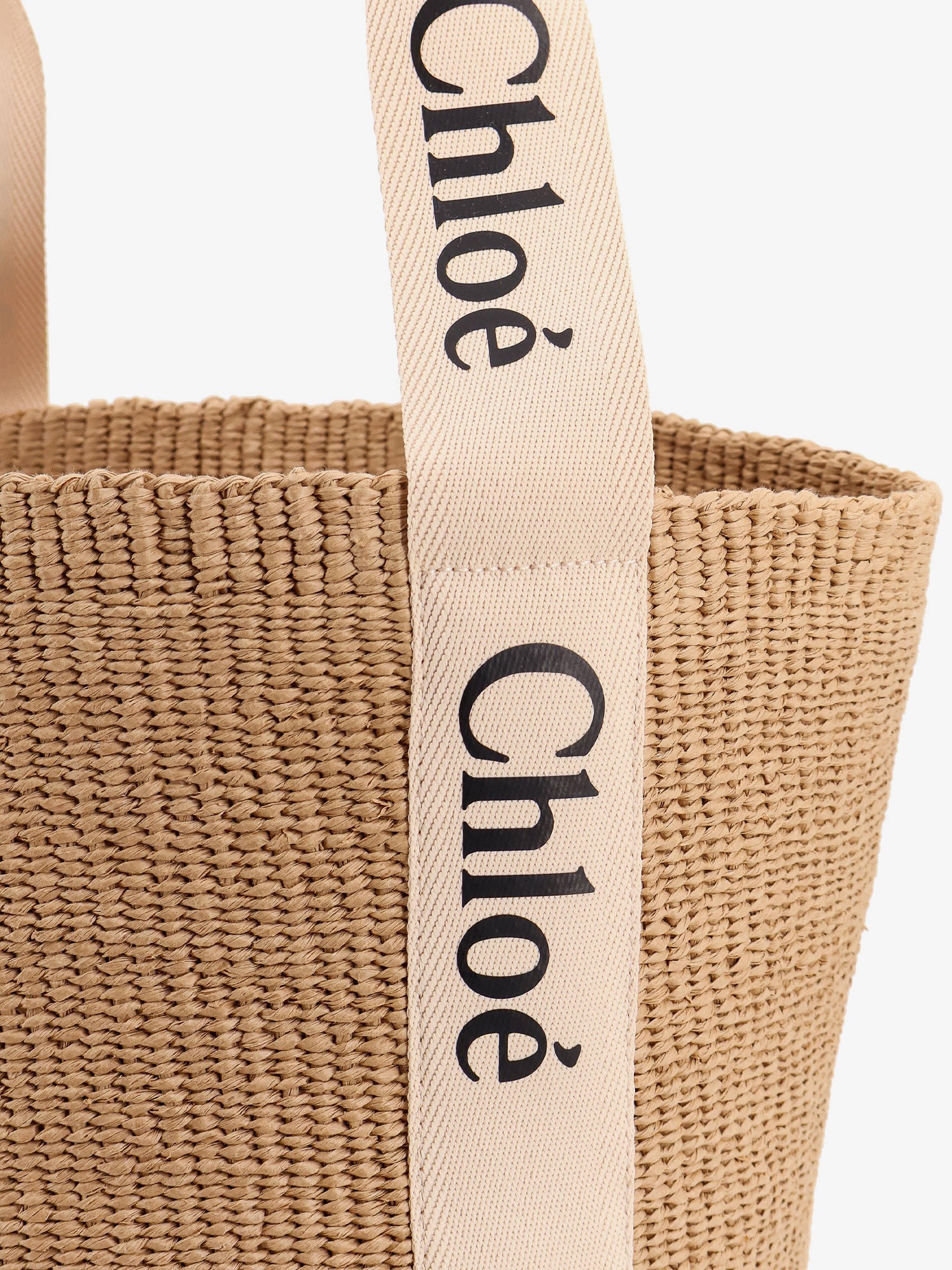 Chloé Woody Raffia Shoulder Bag