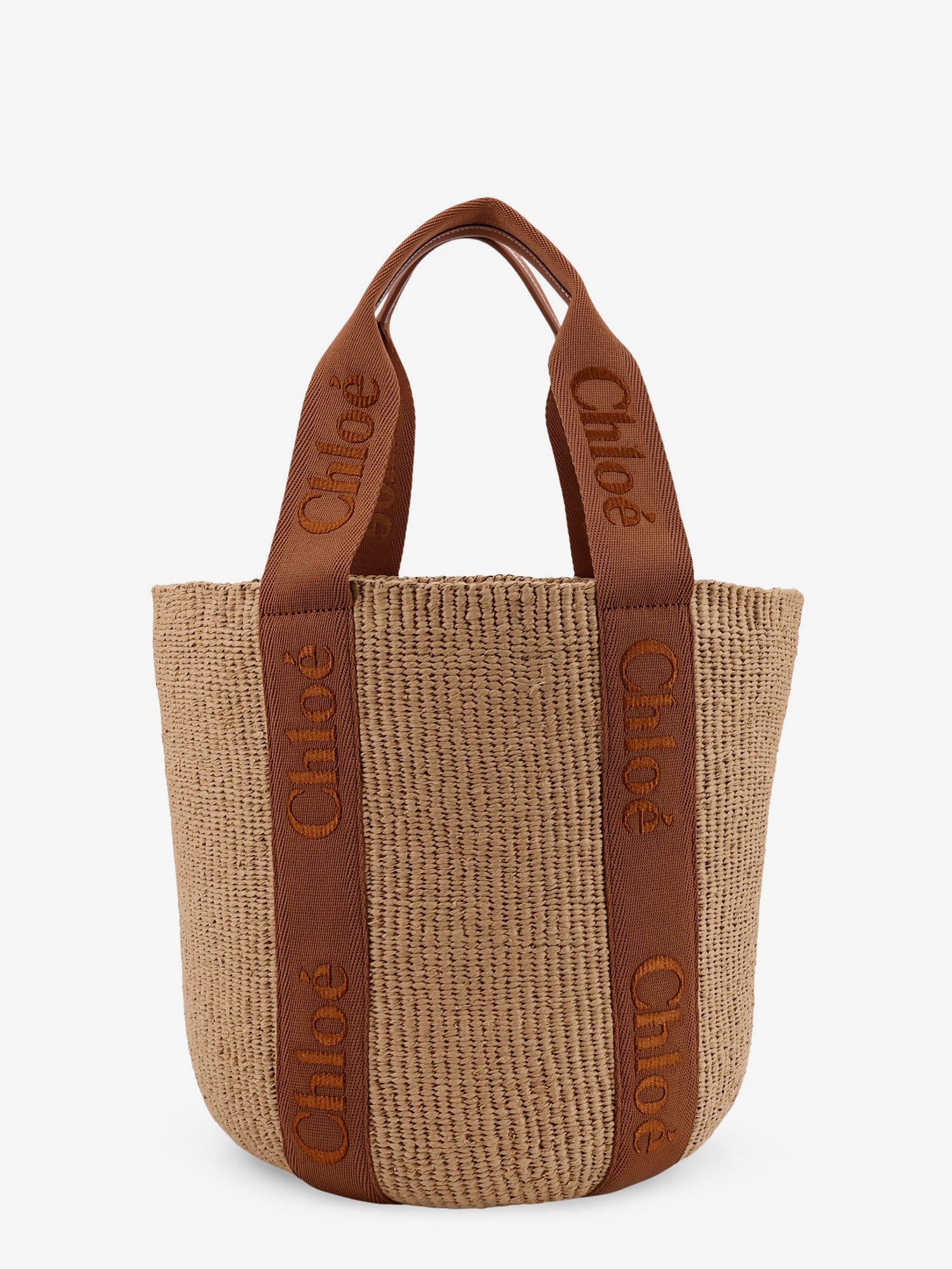 Chloé Woody Raffia Shoulder Bag