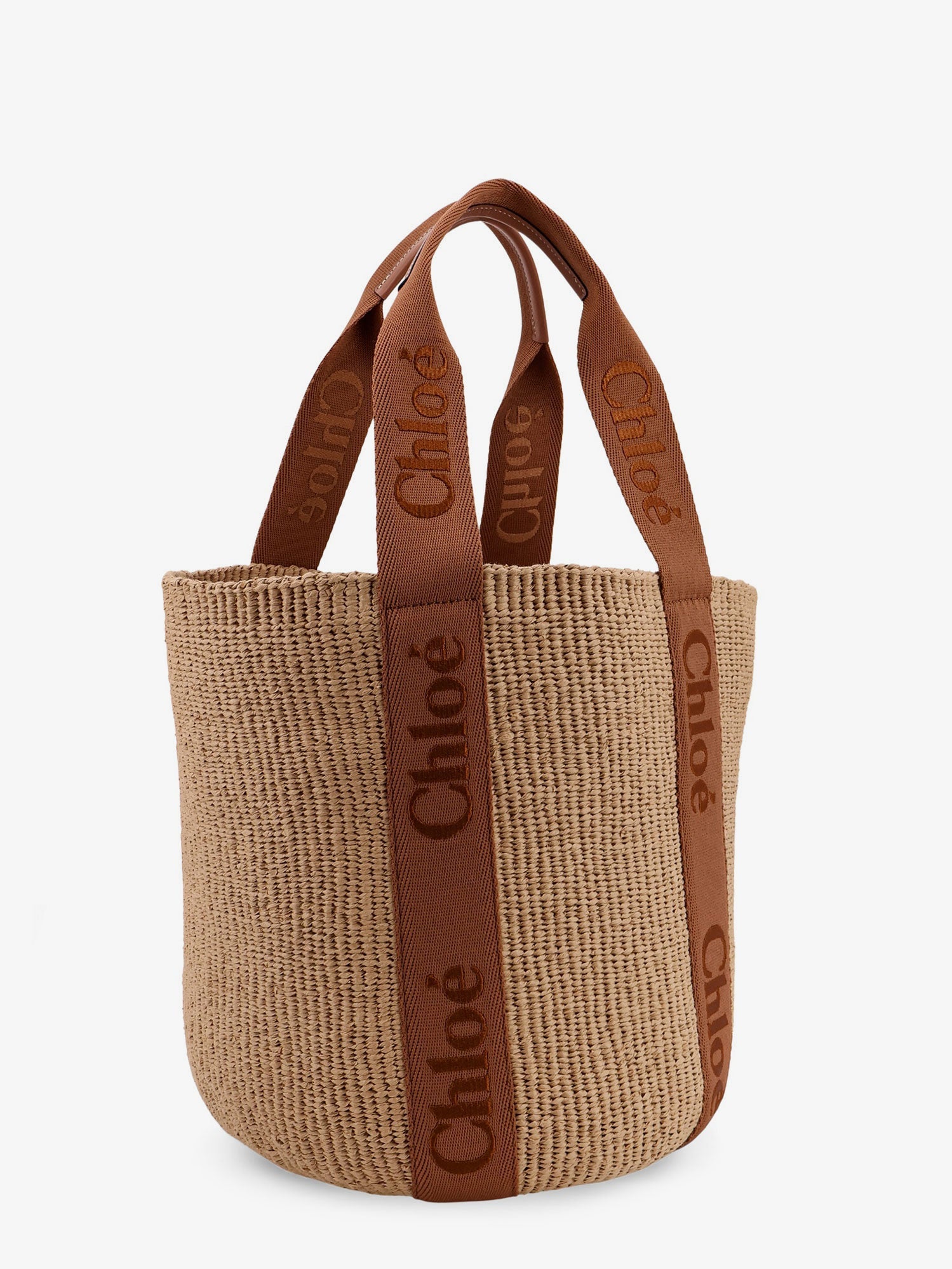 Chloé Woody Raffia Shoulder Bag