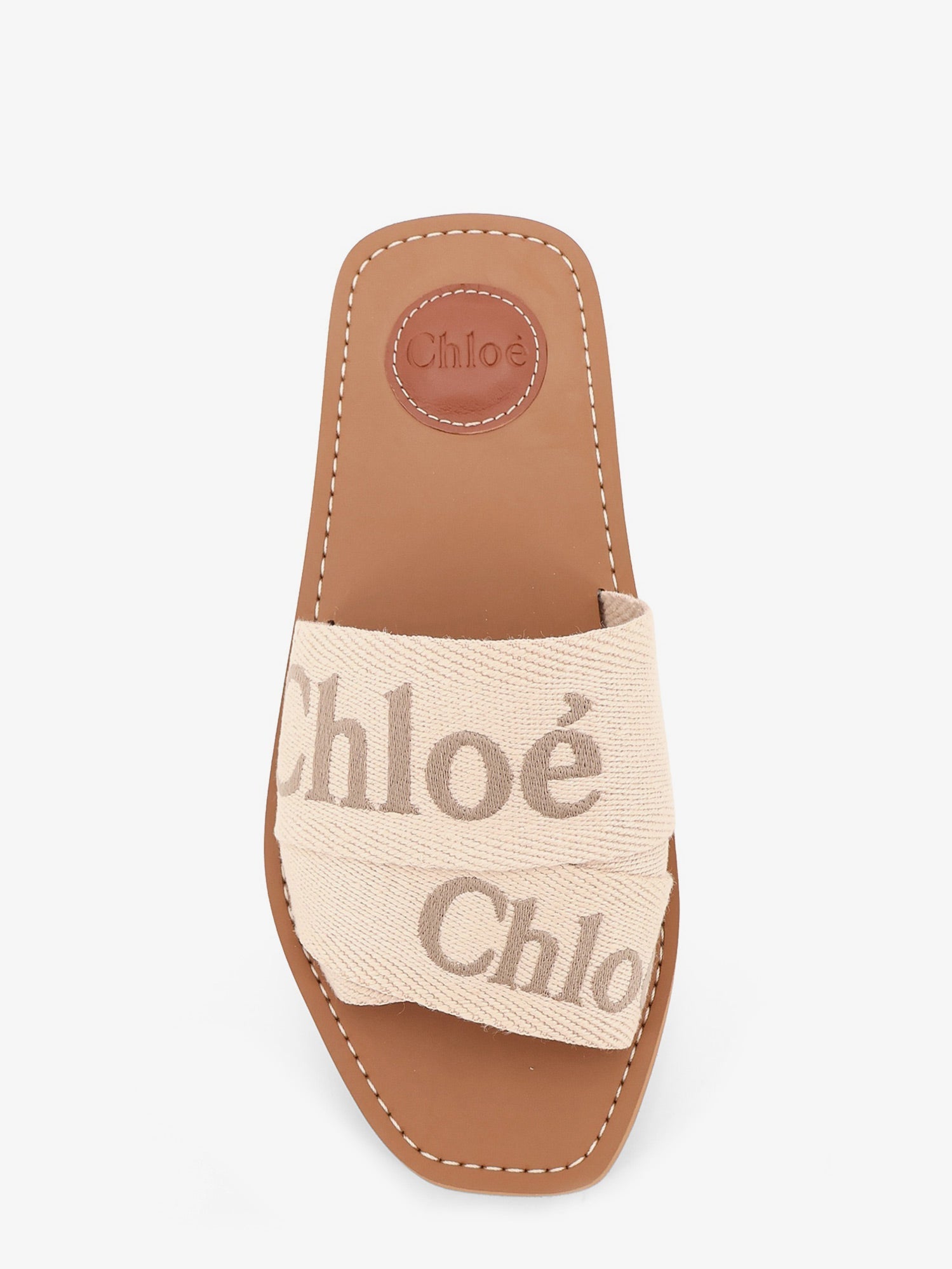 Chloé Woody Linen Sandals