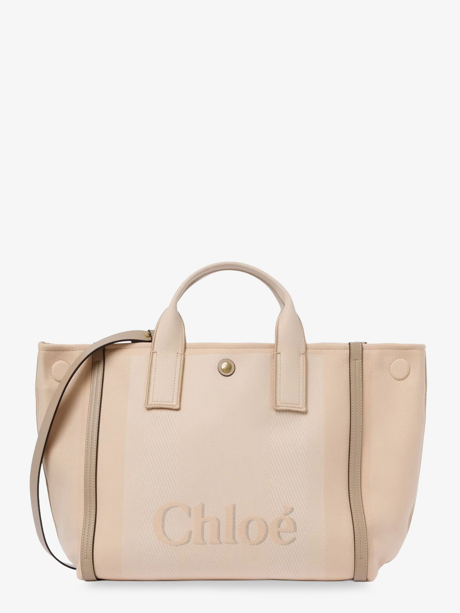 Chloé Chloé Carry Striped Jacquard Fabric Crossbody Bag With Oversized Logo On The Front