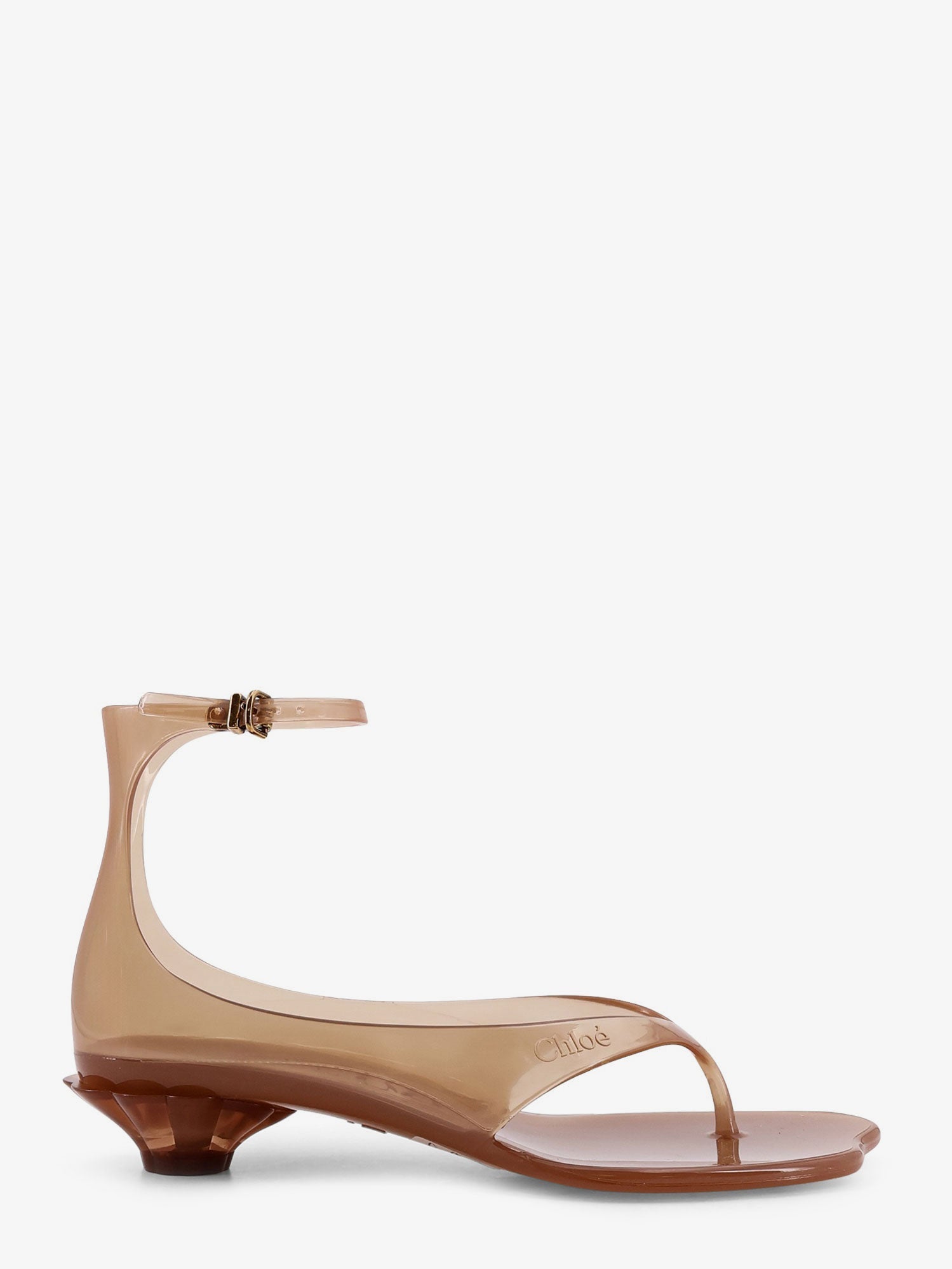 Chloé Tpu Jelly Sandals With Shell Heel