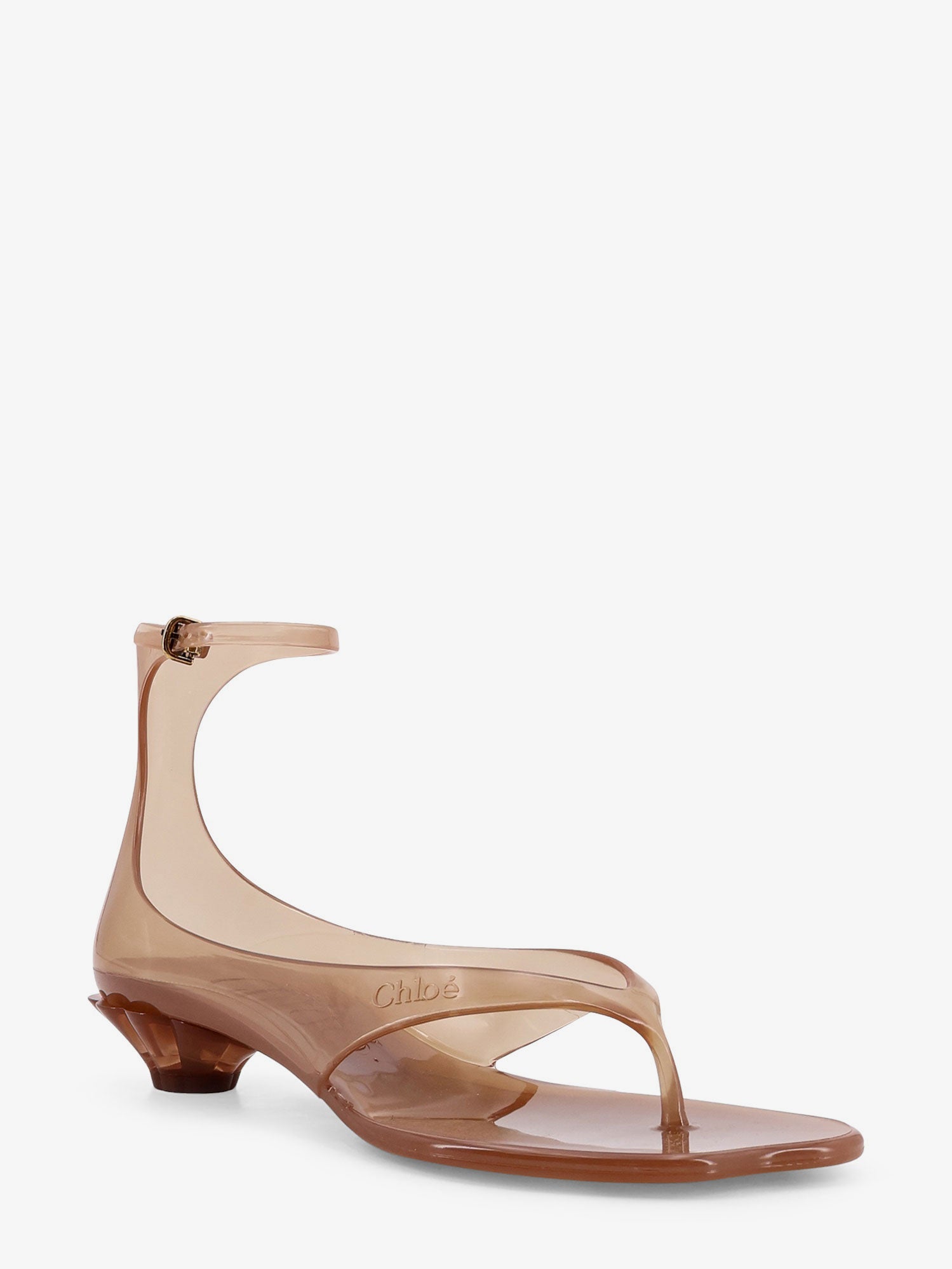 Chloé Tpu Jelly Sandals With Shell Heel