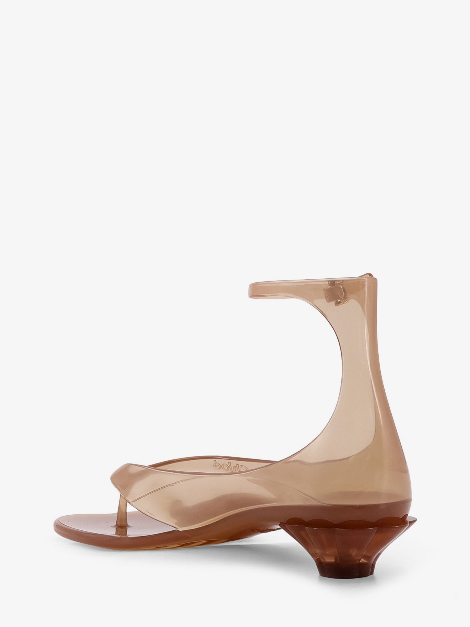 Chloé Tpu Jelly Sandals With Shell Heel
