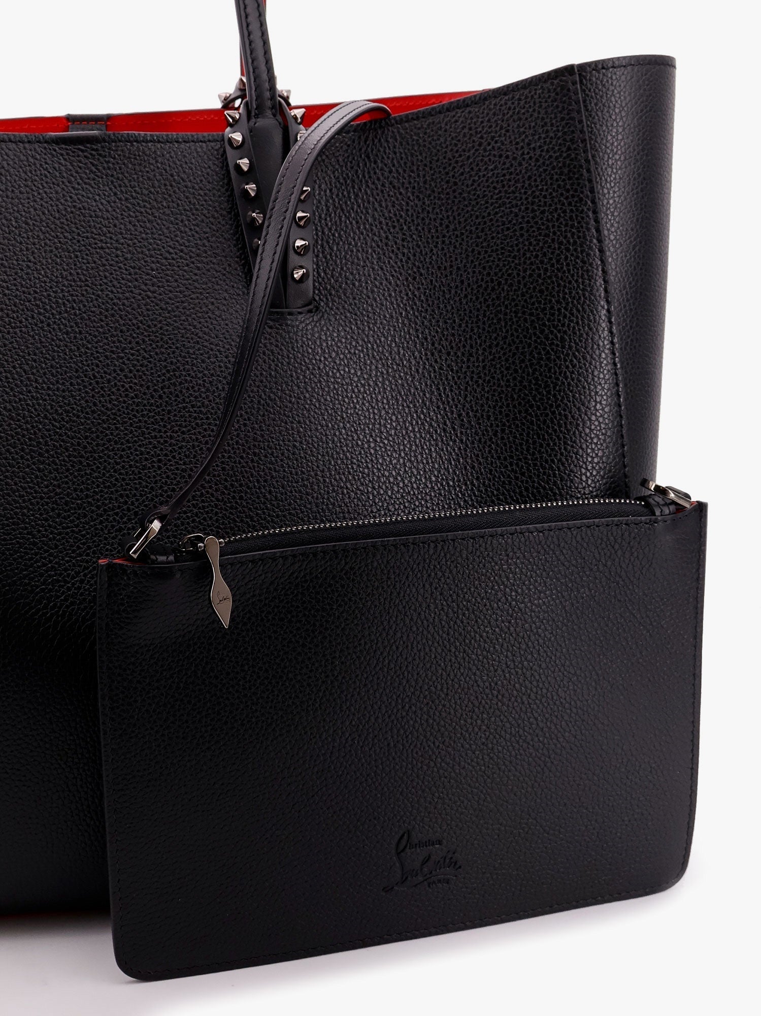 Christian Louboutin Cabata Studded Leather Shoulder Bag
