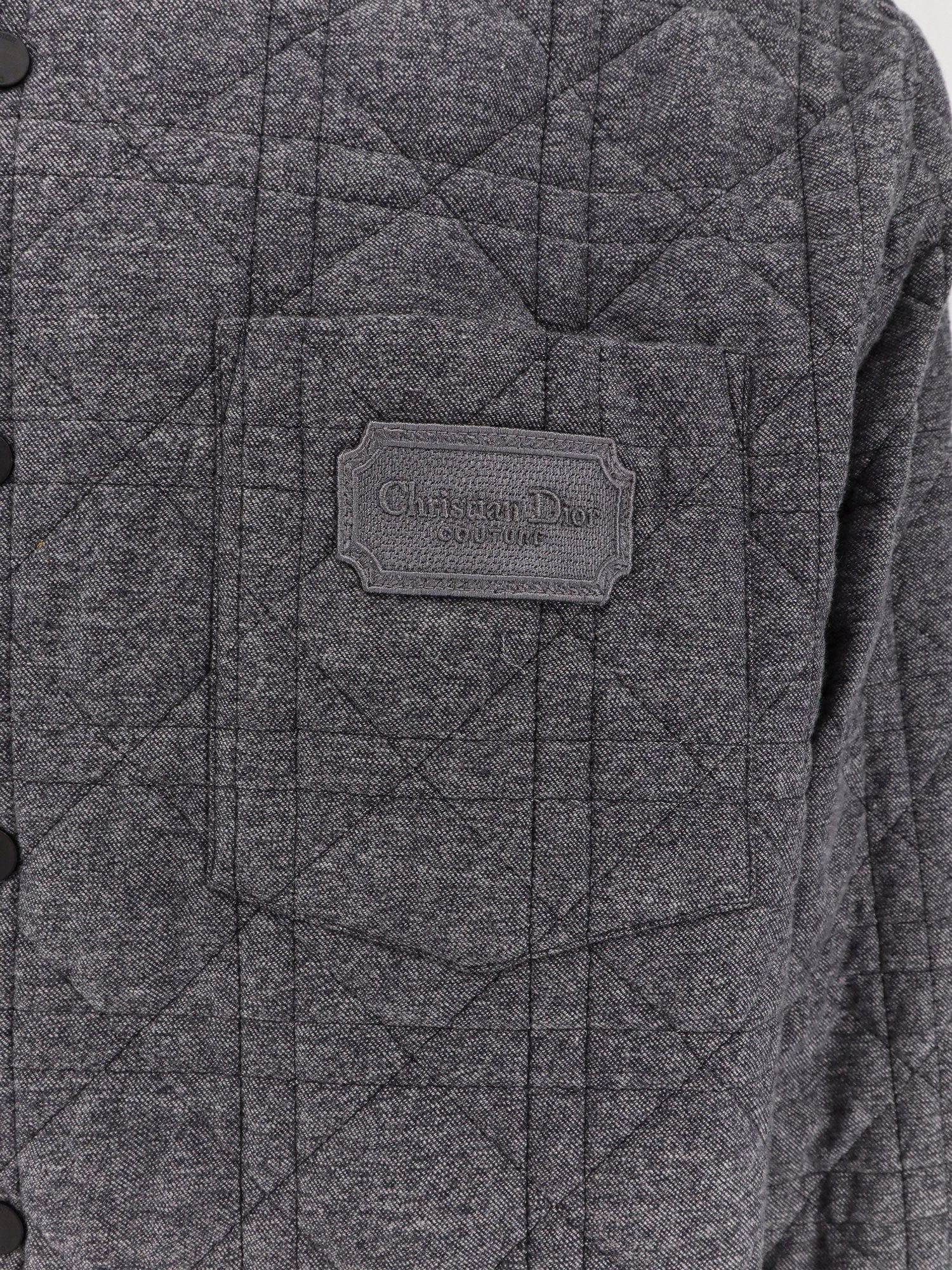 Dior Cannage Shirt Jacket With Embroidery Christian Dior Couture