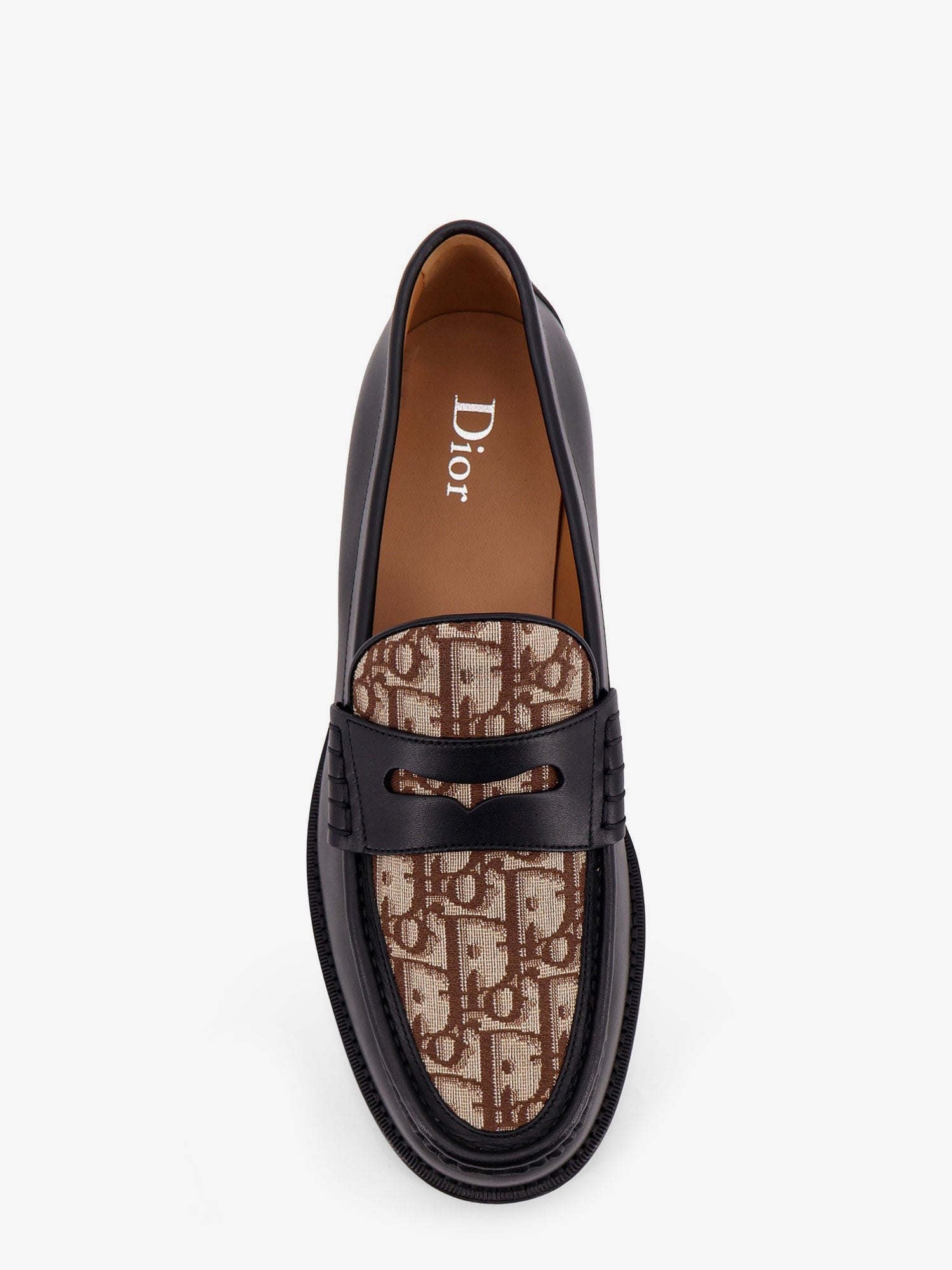 Dior Leather Loafers With Dior Oblique Detail