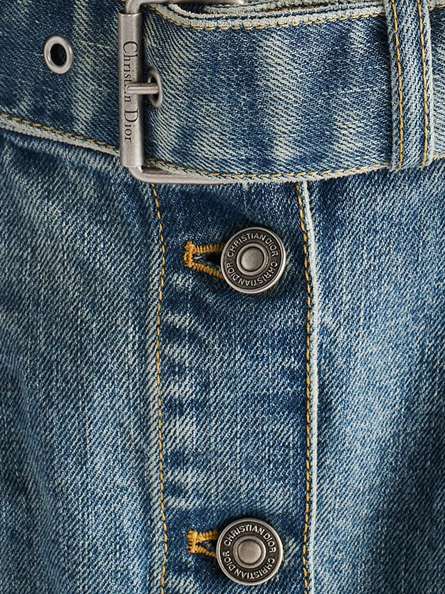 Dior Flared Midi Denim Skirt