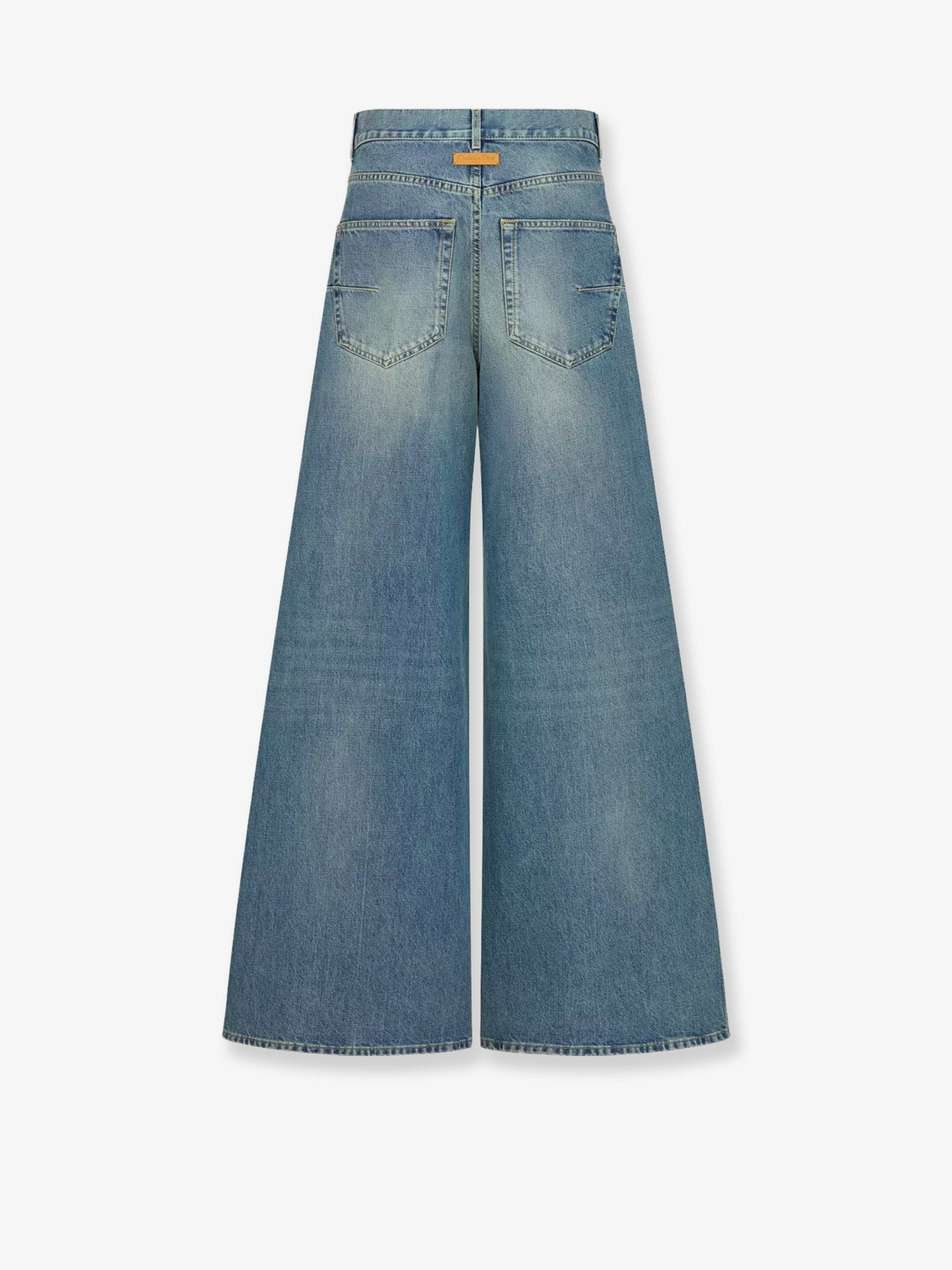 Dior Stone-washed Jeans With Dior Oblique Motif Inside