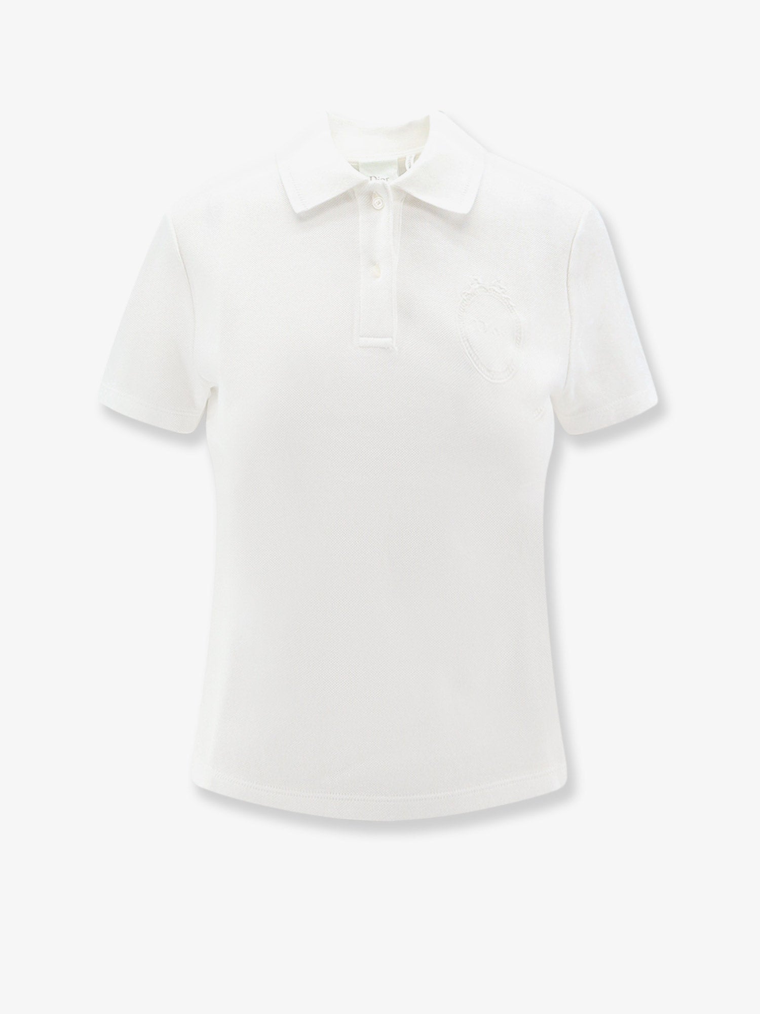 Dior Cotton Blend Polo Shirt With Embroidered Dior Médaillon Logo