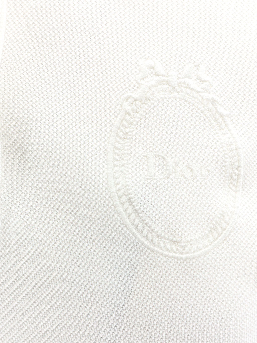 Dior Cotton Blend Polo Shirt With Embroidered Dior Médaillon Logo