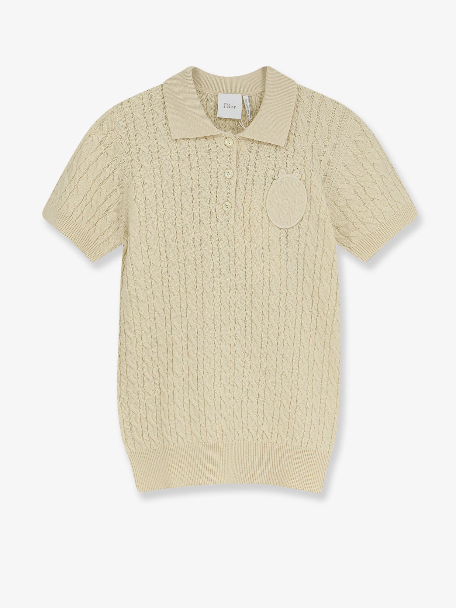 Dior Wool And Cotton Blend Sweater With Embroidered Logo On The Front