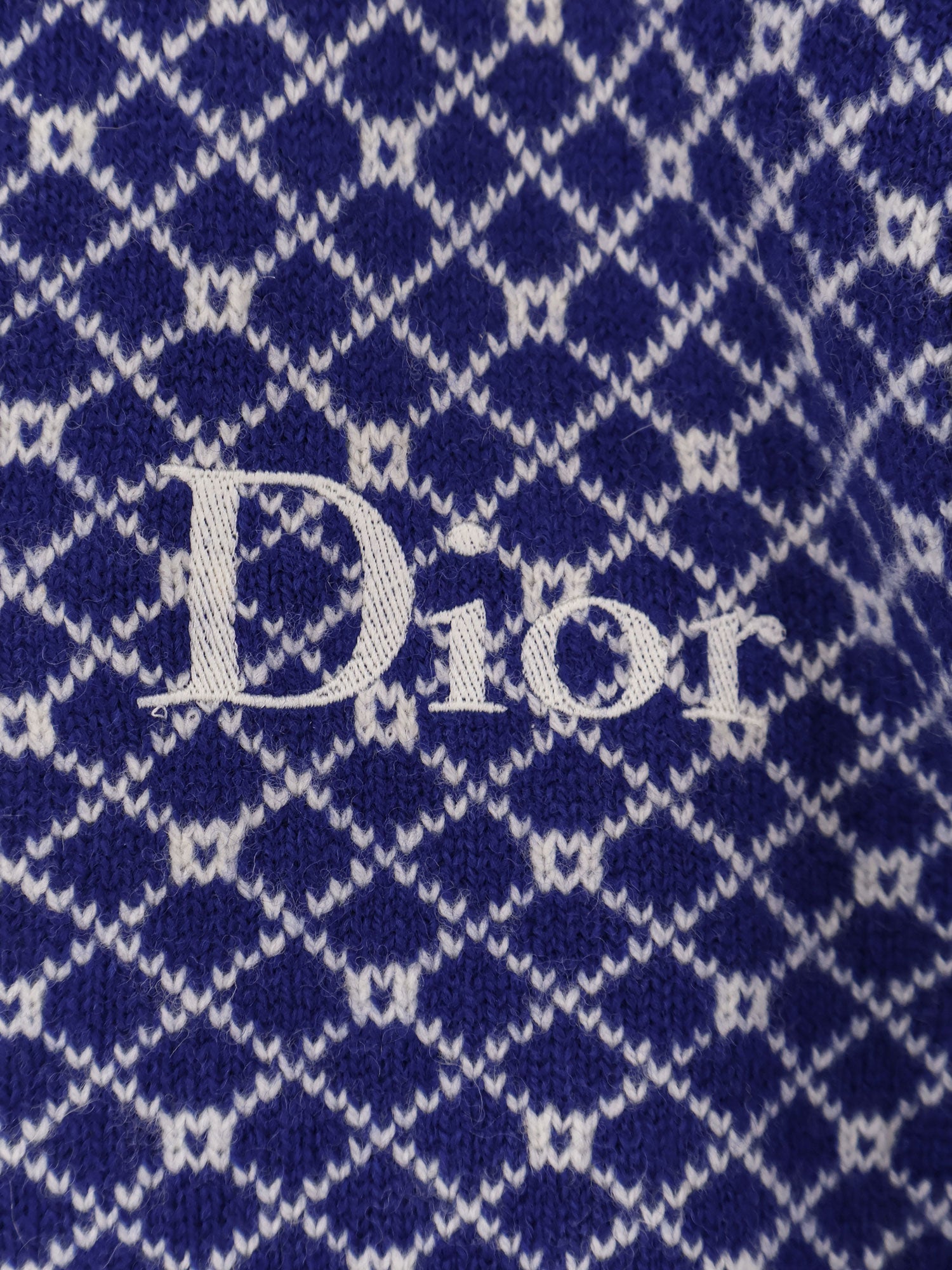 Dior Wool Sweater With Bicolor Pattern