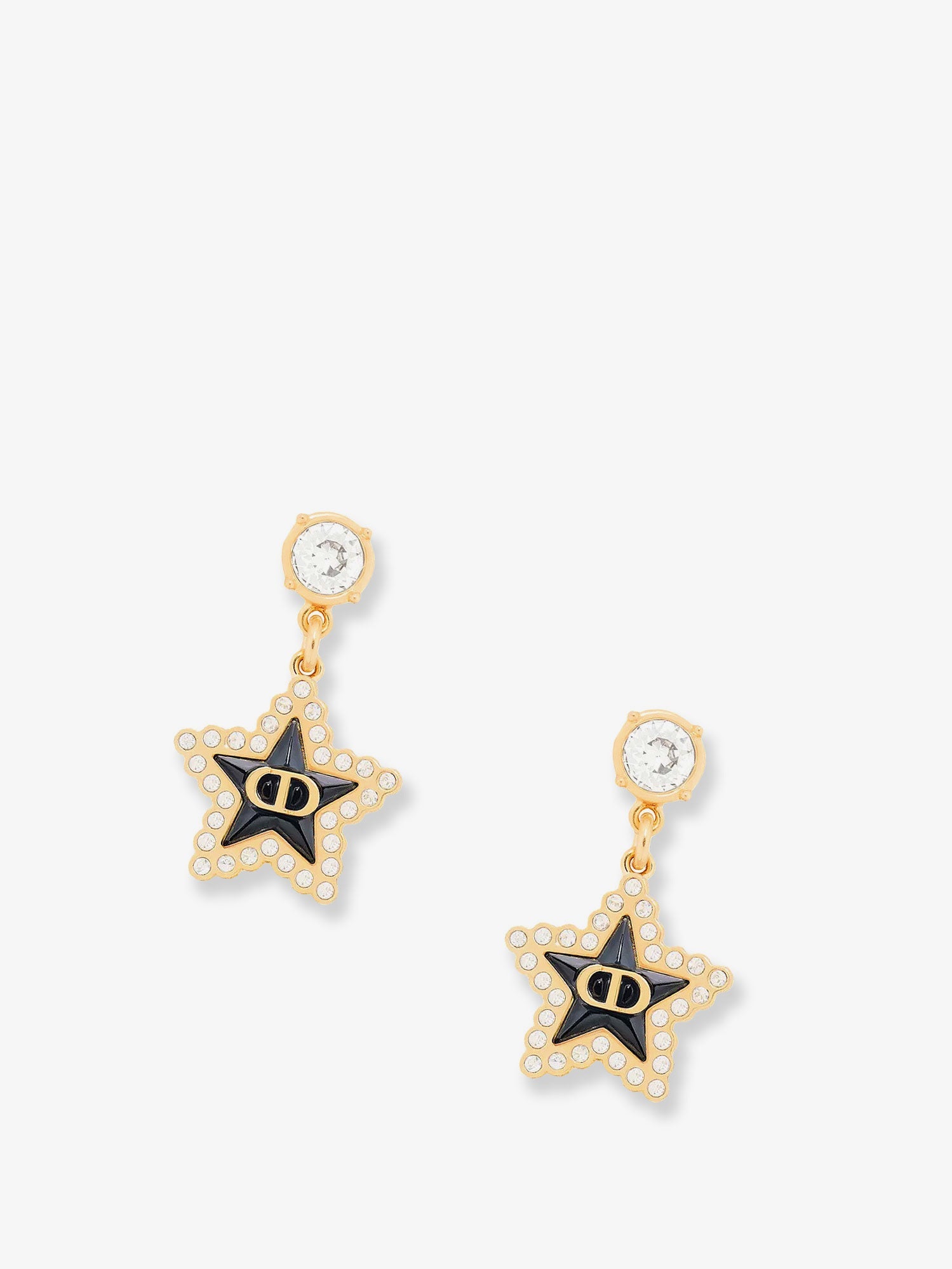 Dior Brass Earrings With Gold Finishes