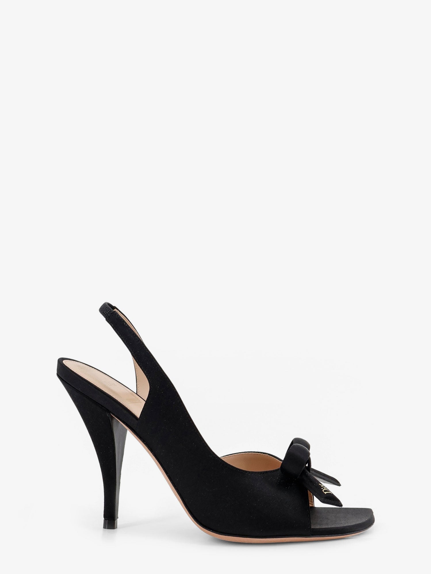 Dior Dior Bow Satin Sandals With Logo Bow Detail