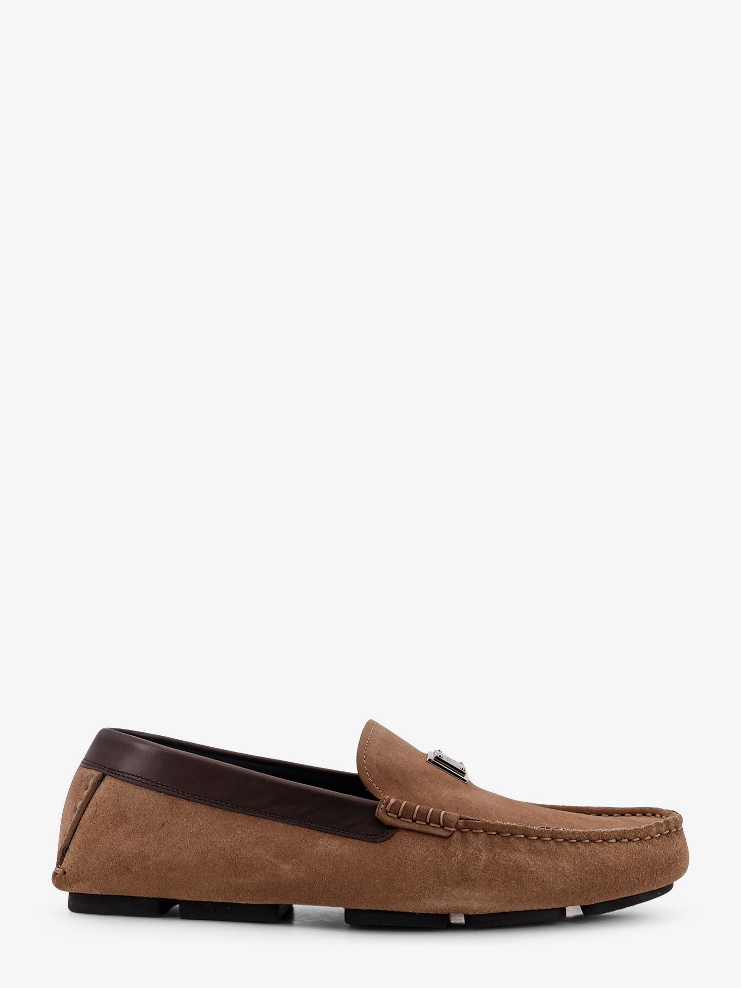 Dolce & Gabbana Suede Loafer With Leather Inserts