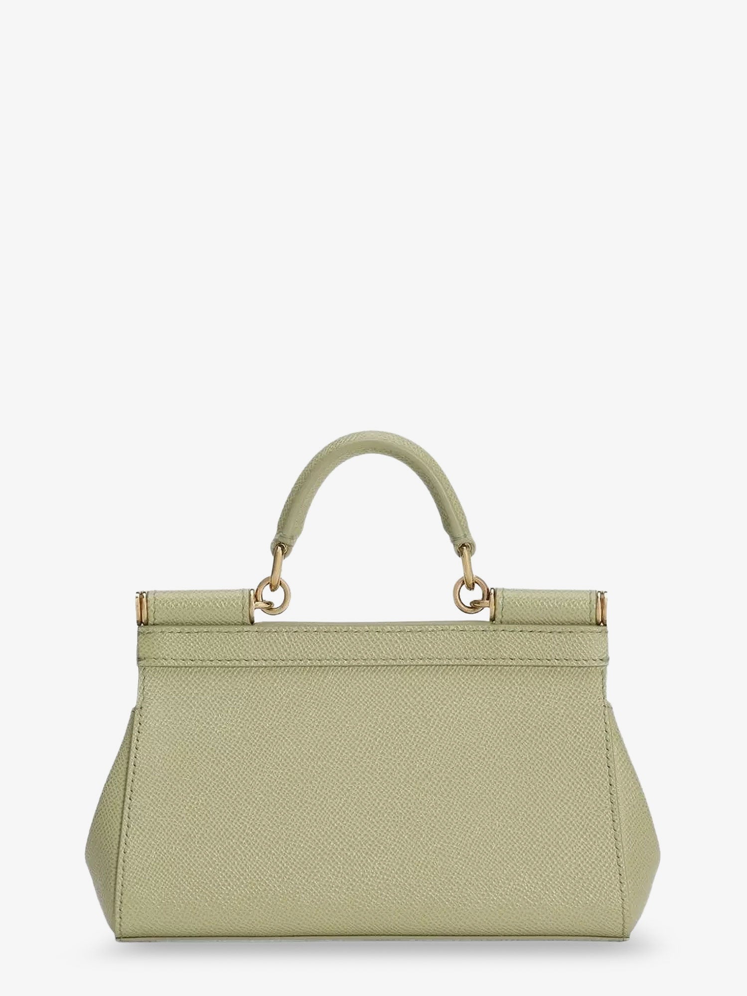 Dolce & Gabbana Sicily Small Leather Shoulder Bag With Metal Logo Patch