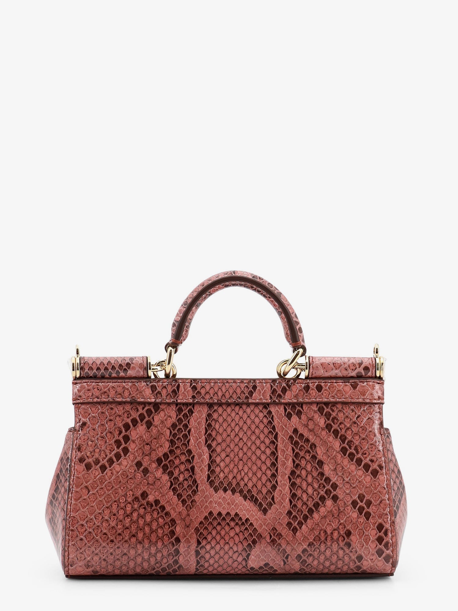 Dolce & Gabbana Sicily Shiny Python Mini Handbag